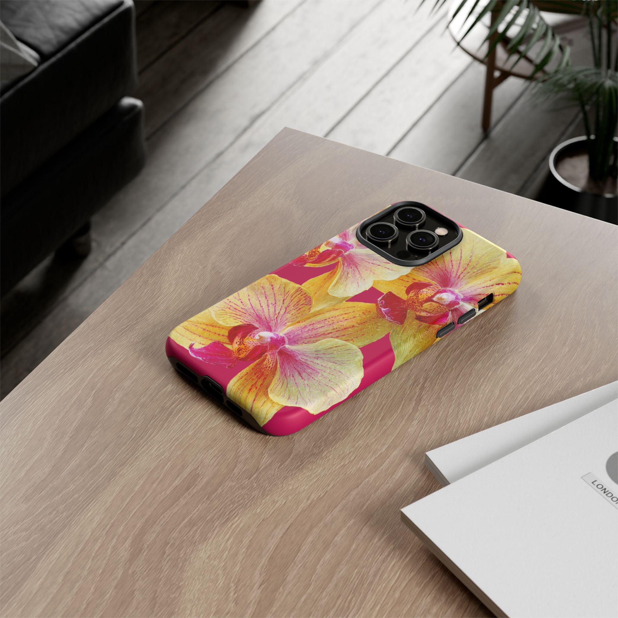 Yellow Pink Orchid Phone Case