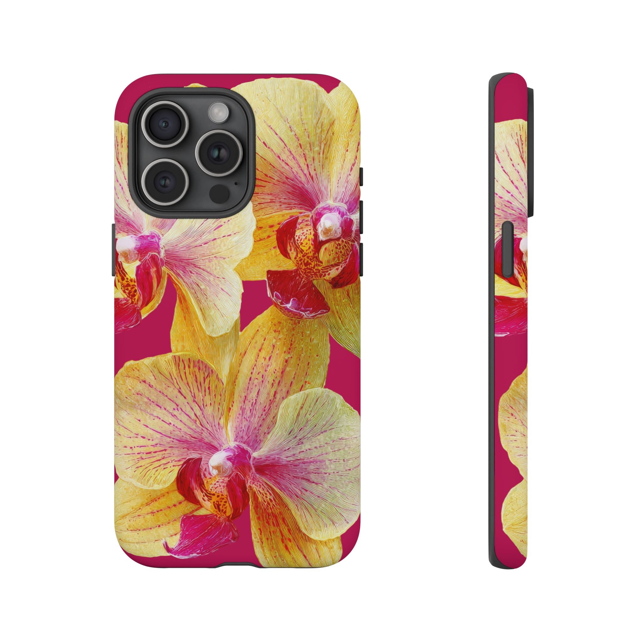 Yellow Pink Orchid Phone Case