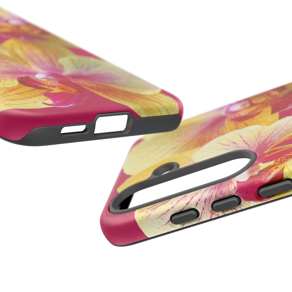 Yellow Pink Orchid Phone Case
