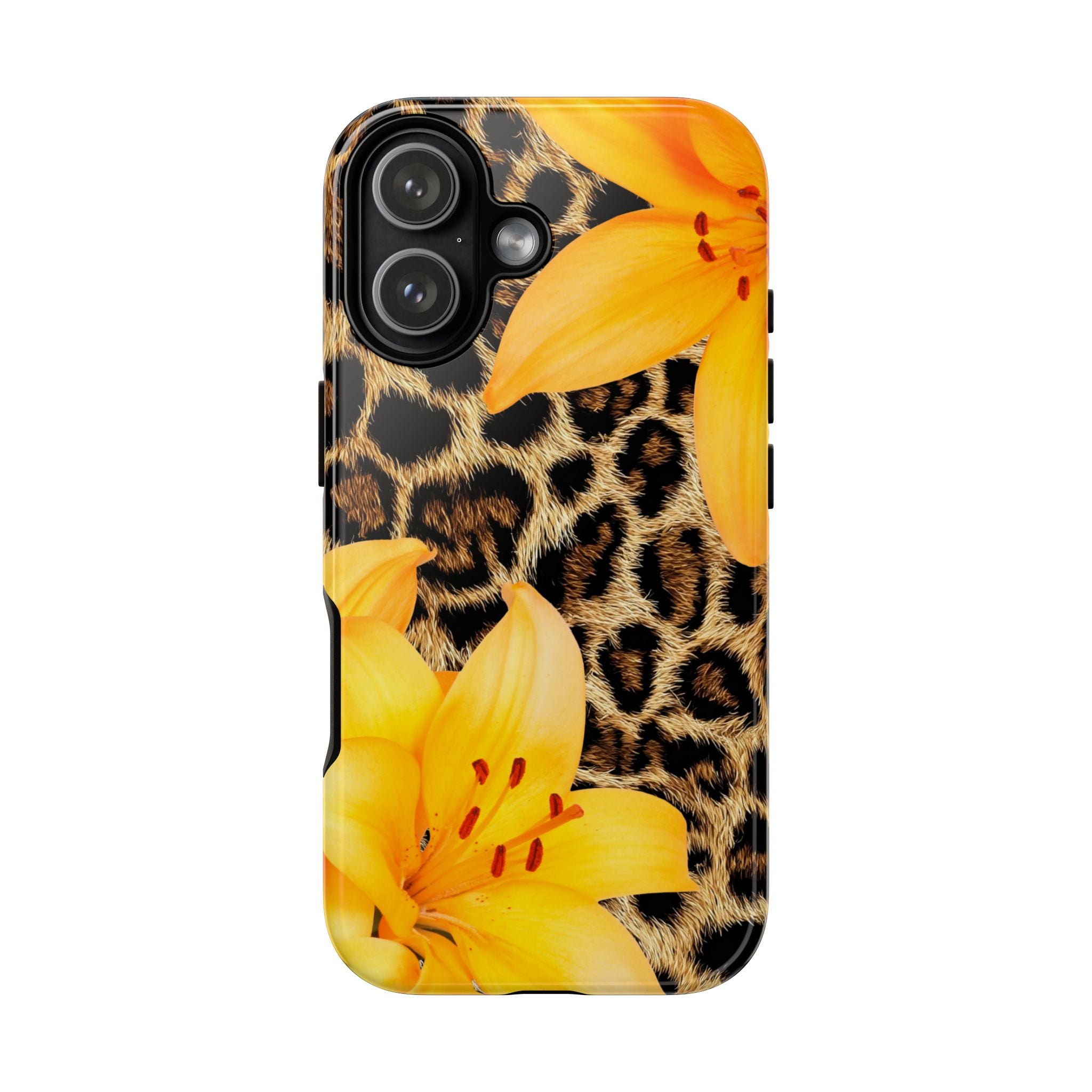 Yellow Lily Leopard Phone Case