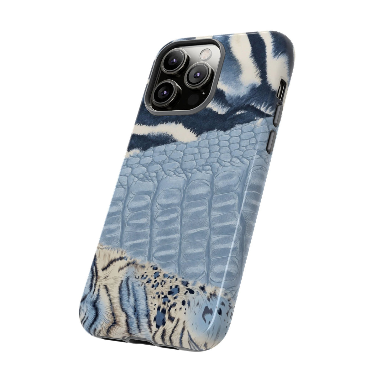 Blue Animal Print Phone Case