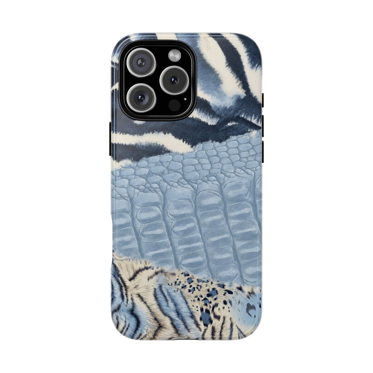 Blue Animal Print Phone Case