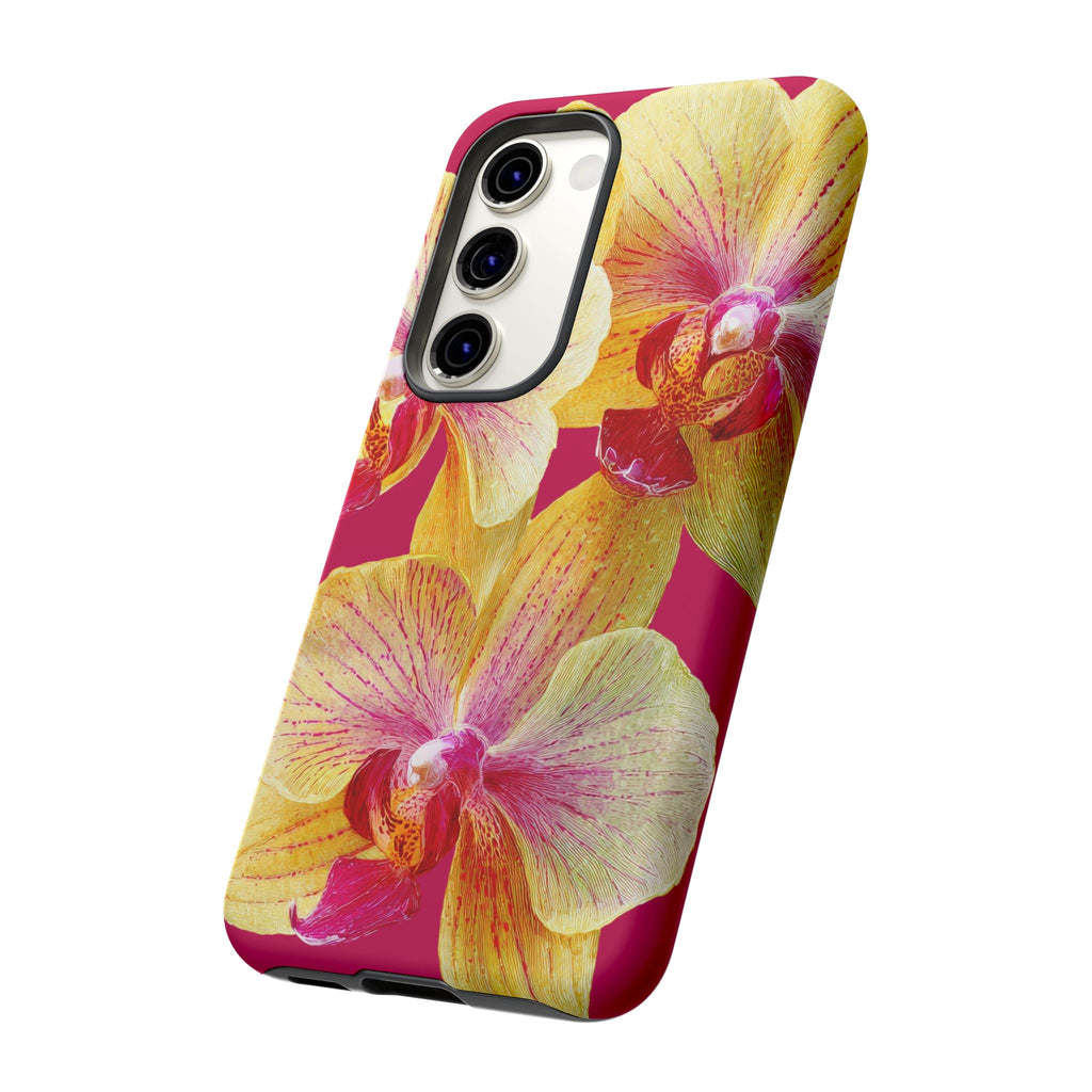 Yellow Pink Orchid Phone Case