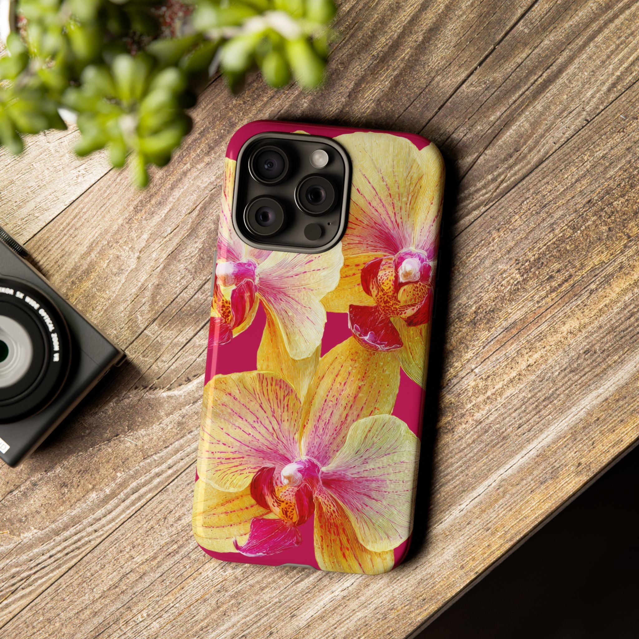 Yellow Pink Orchid Phone Case