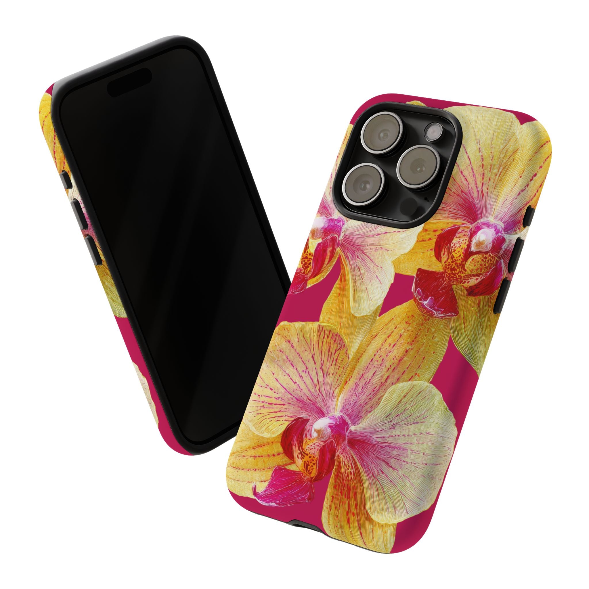 Yellow Pink Orchid Phone Case