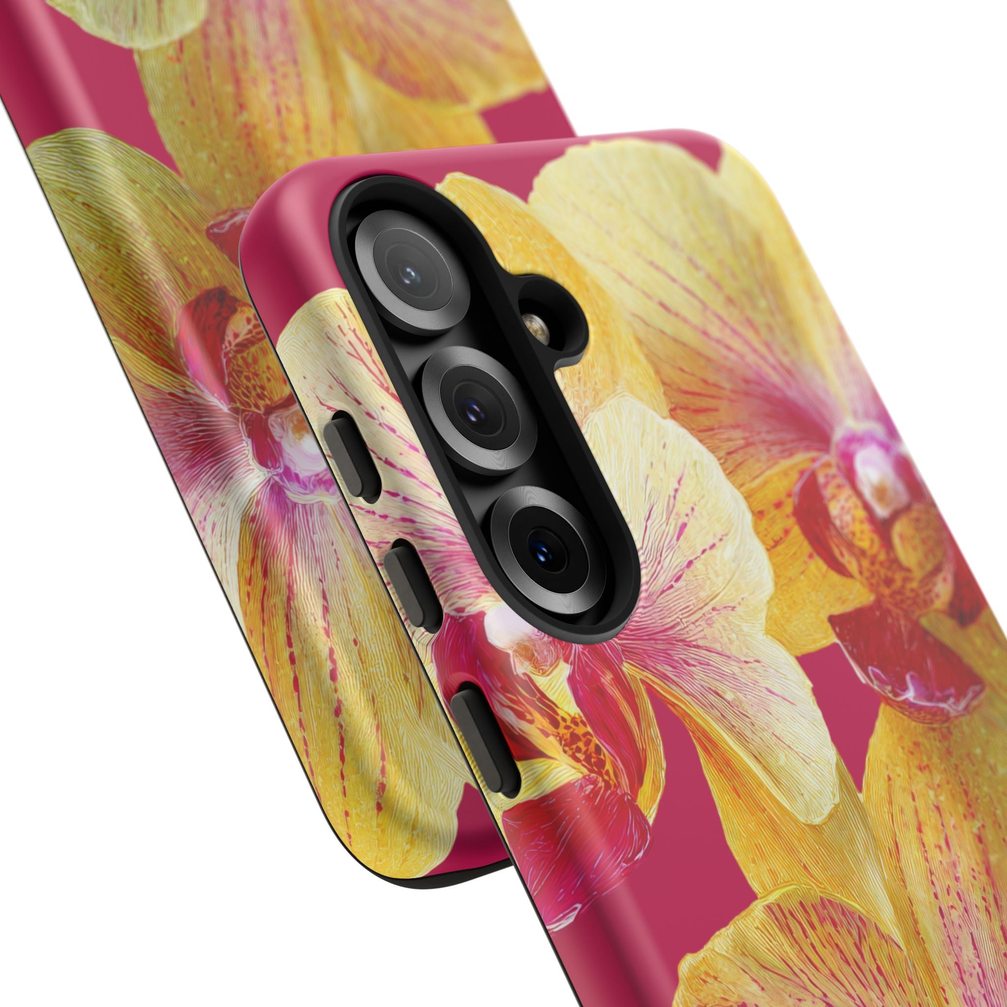 Yellow Pink Orchid Phone Case