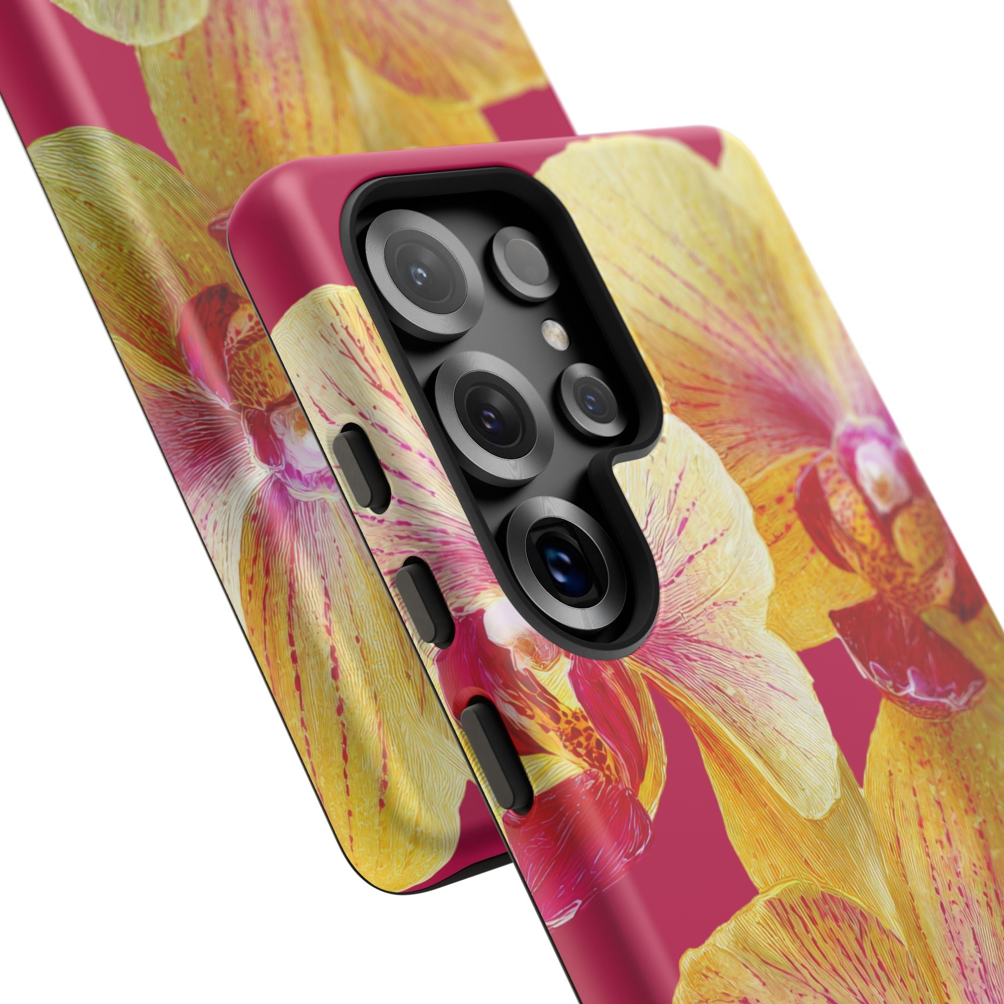 Yellow Pink Orchid Phone Case