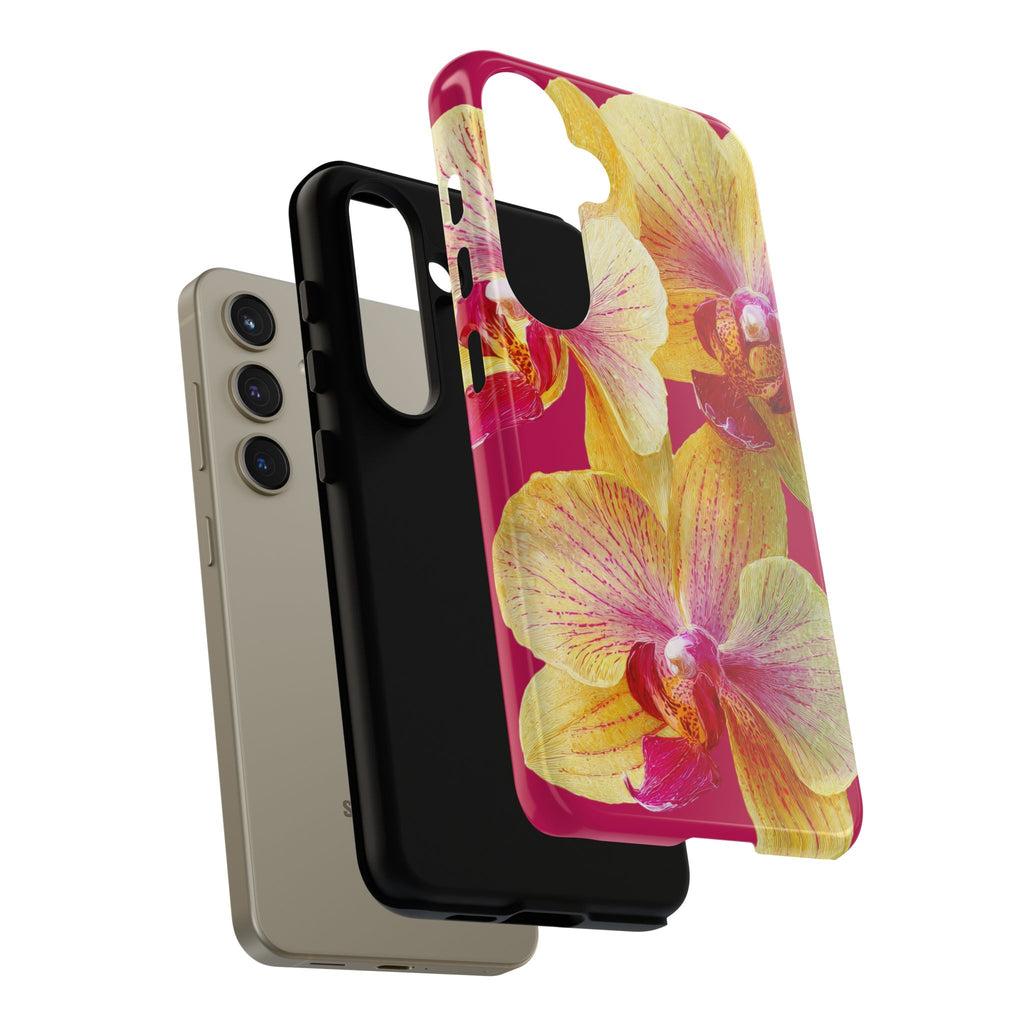 Yellow Pink Orchid Phone Case