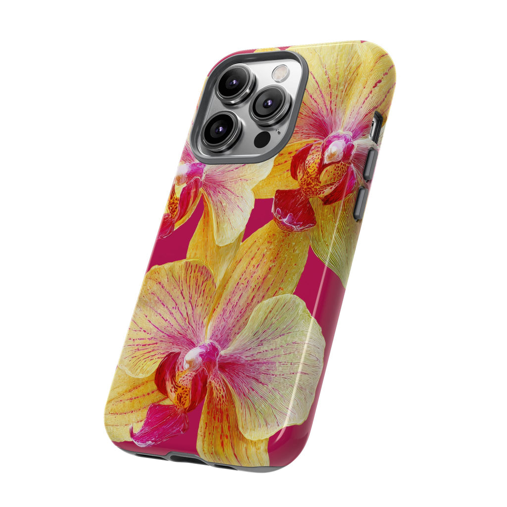Yellow Pink Orchid Phone Case