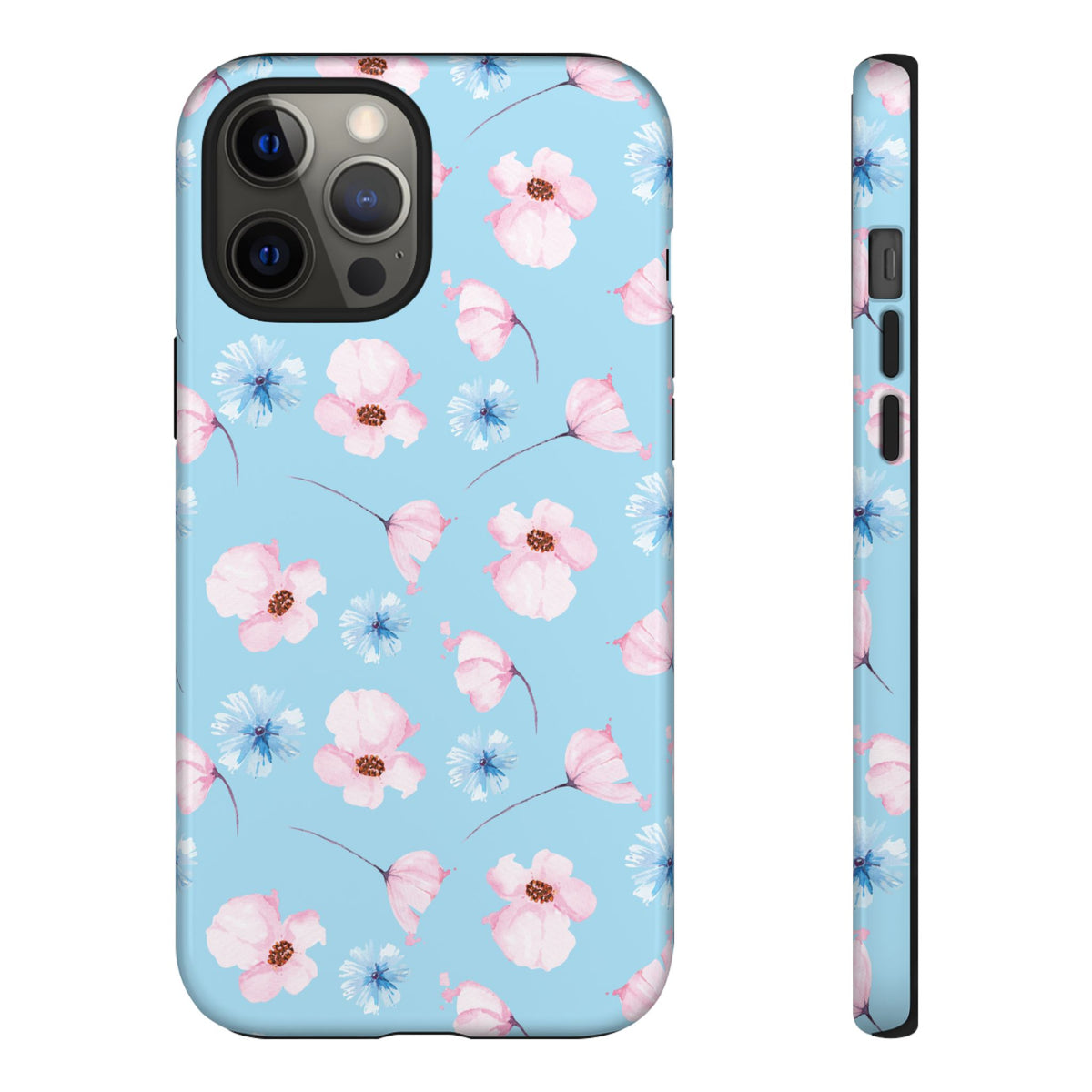 Blue & Pink Floral Phone Case