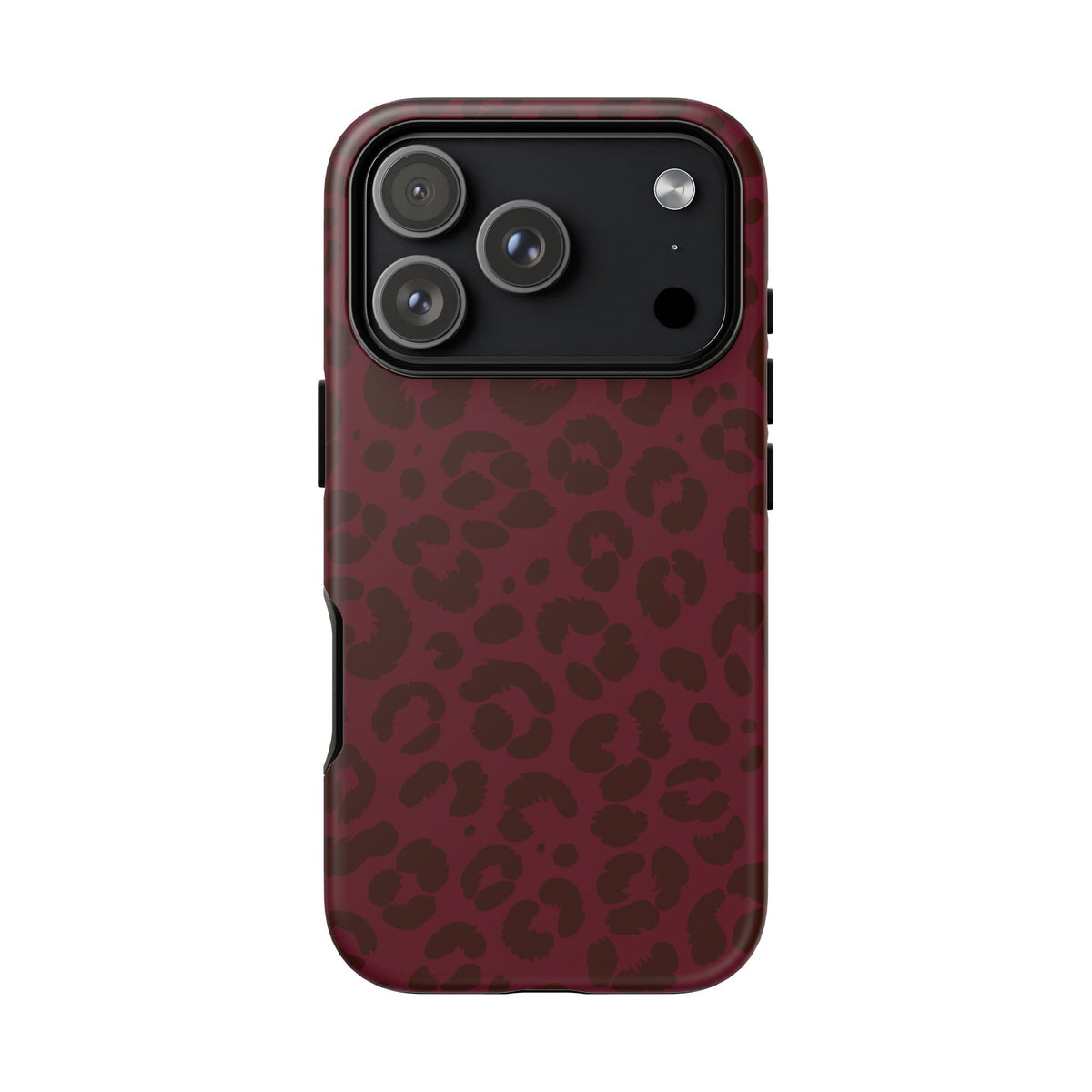 Burgundy Leopard Print Phone Case