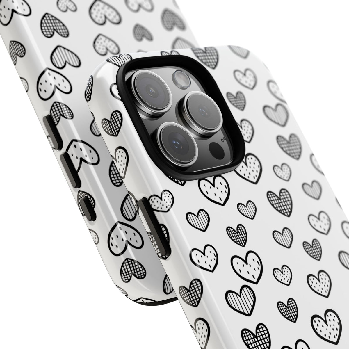 Black & White Hearts Phone Case