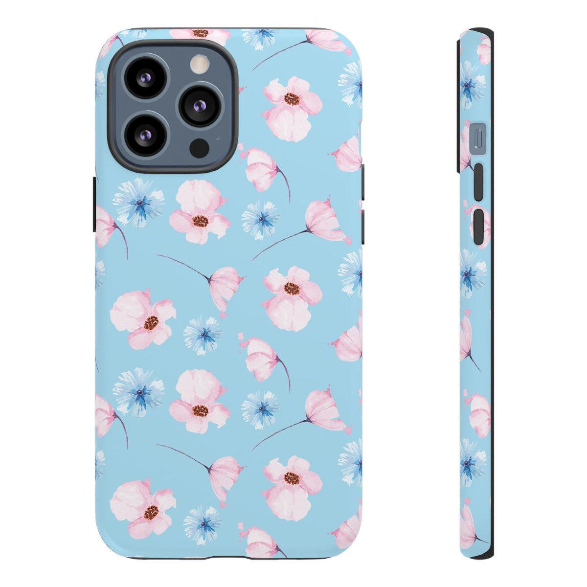 Blue & Pink Floral Phone Case