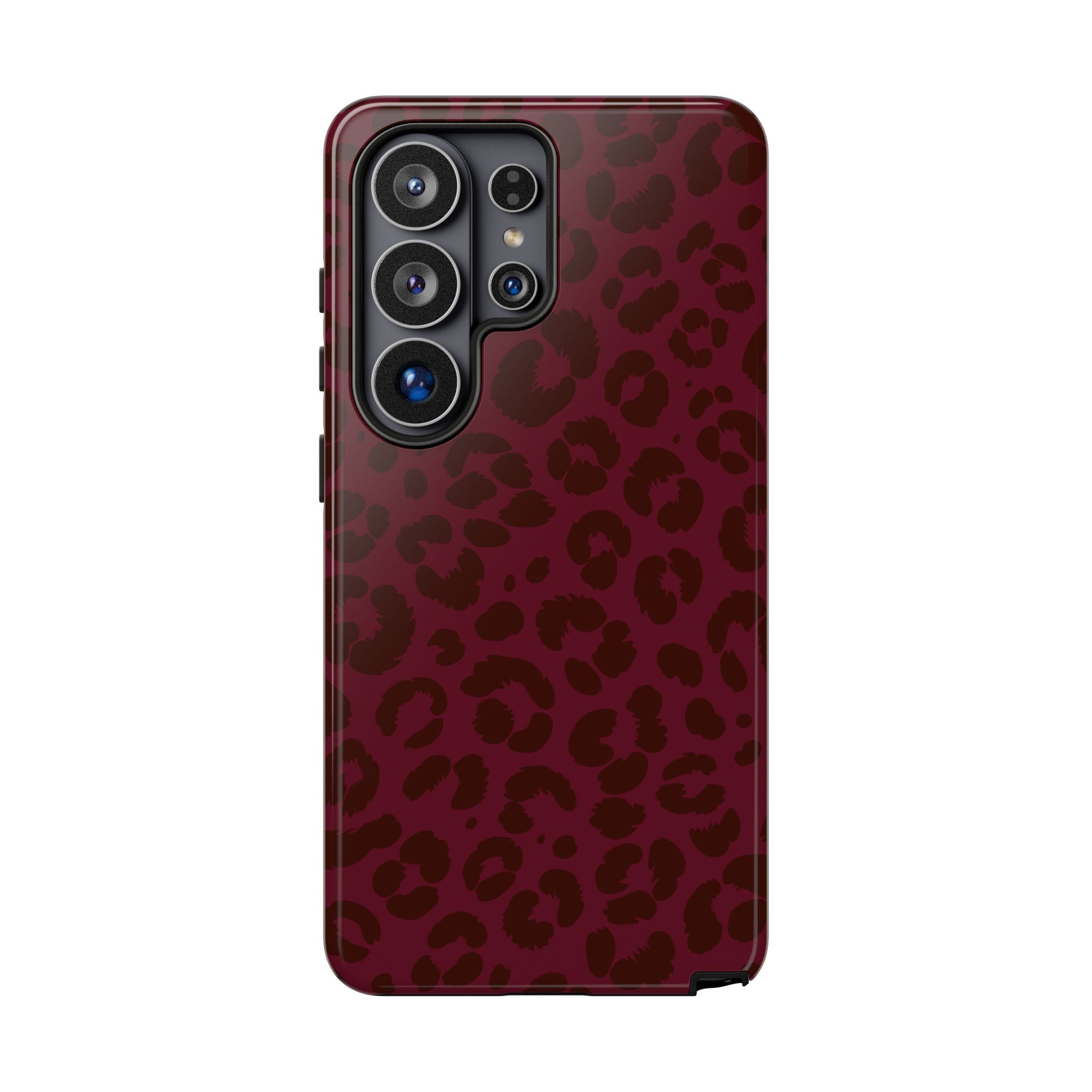 Burgundy Leopard Print Phone Case