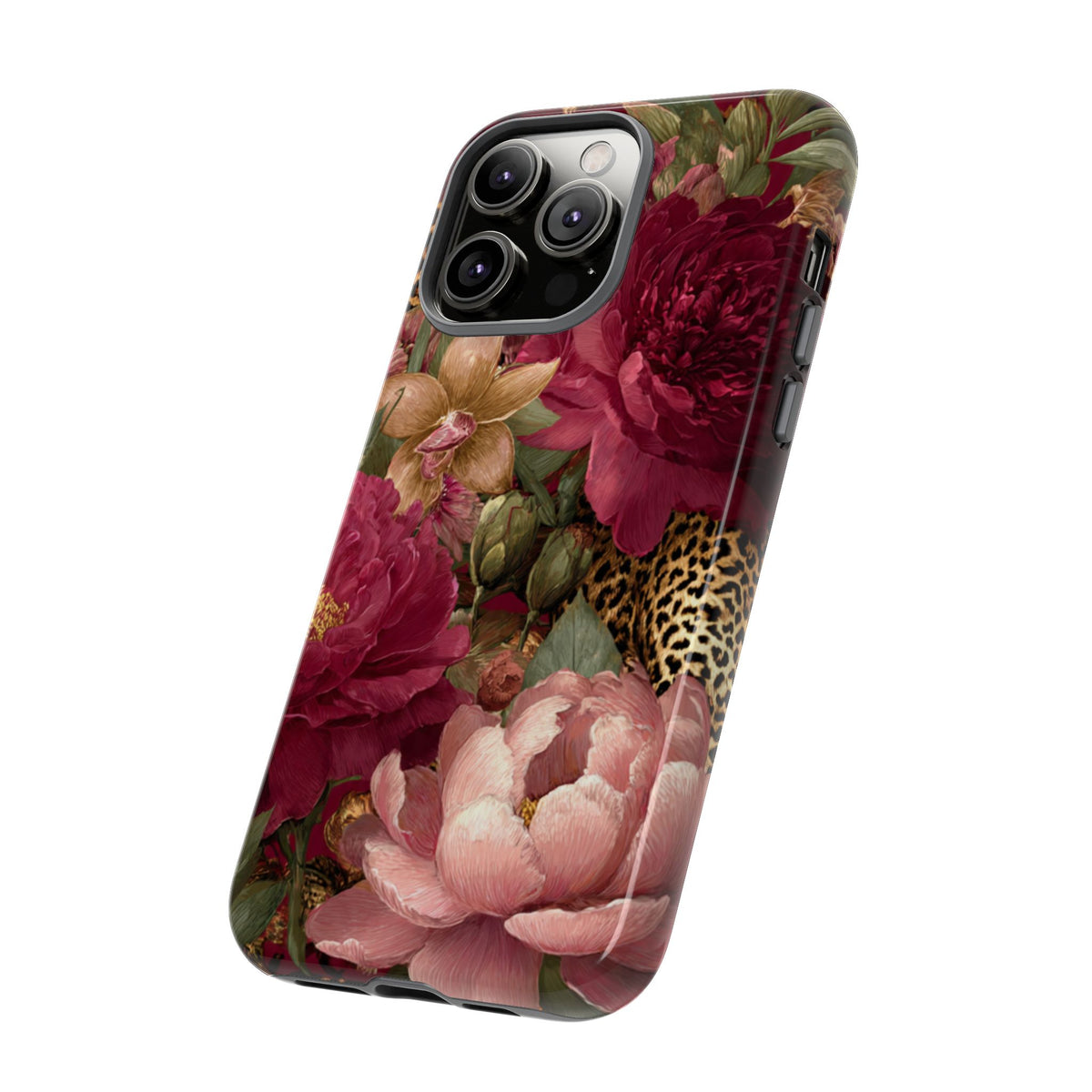 Floral Leopard Print Phone Case