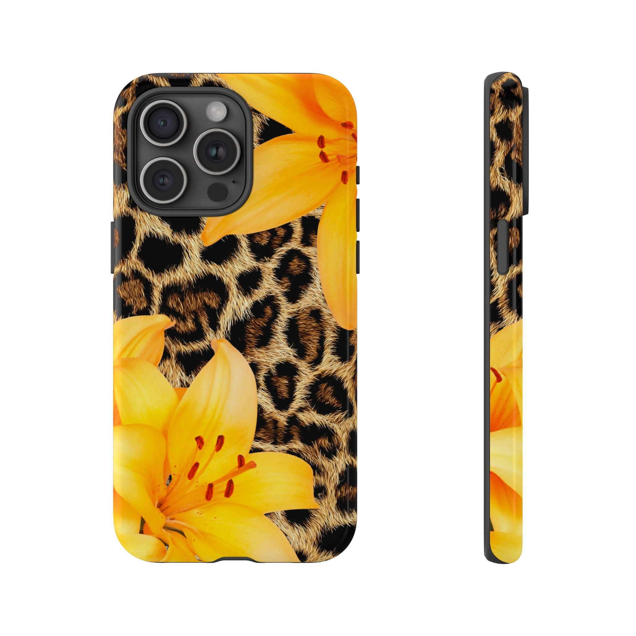 Yellow Lily Leopard Phone Case