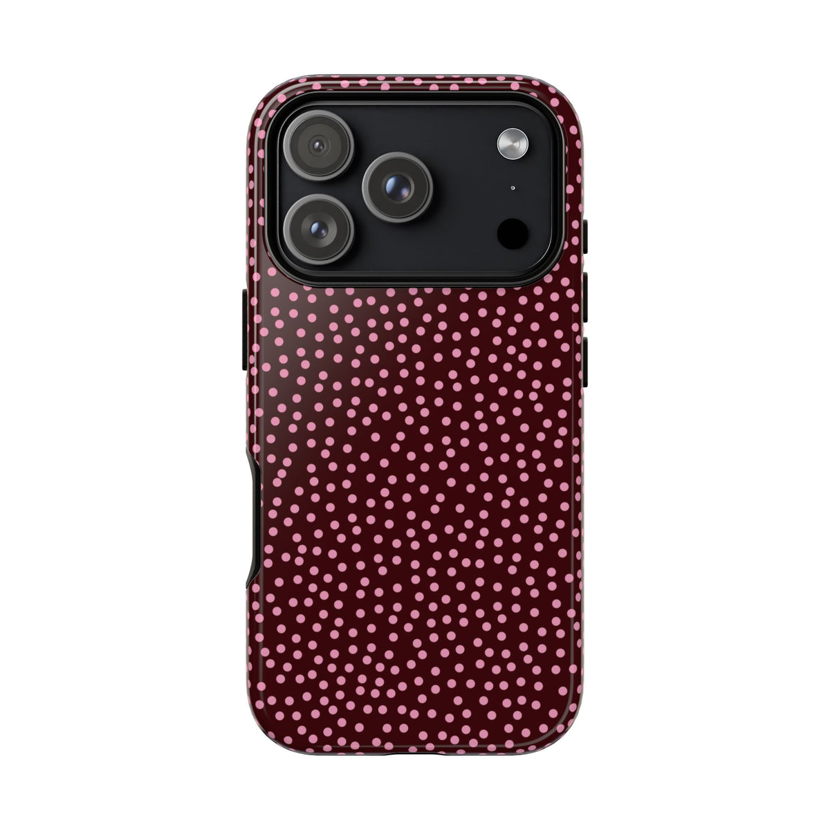 Burgundy Confetti Dot Tough Phone Case