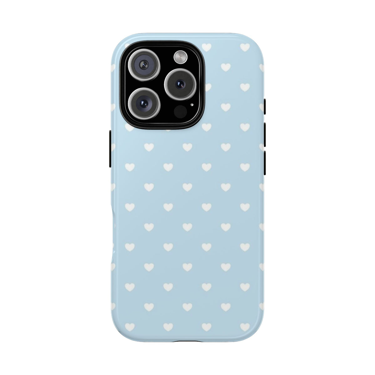 Pastel Blue Tiny Heart Pattern Phone Case
