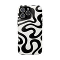 Black White Swirl Tough Case