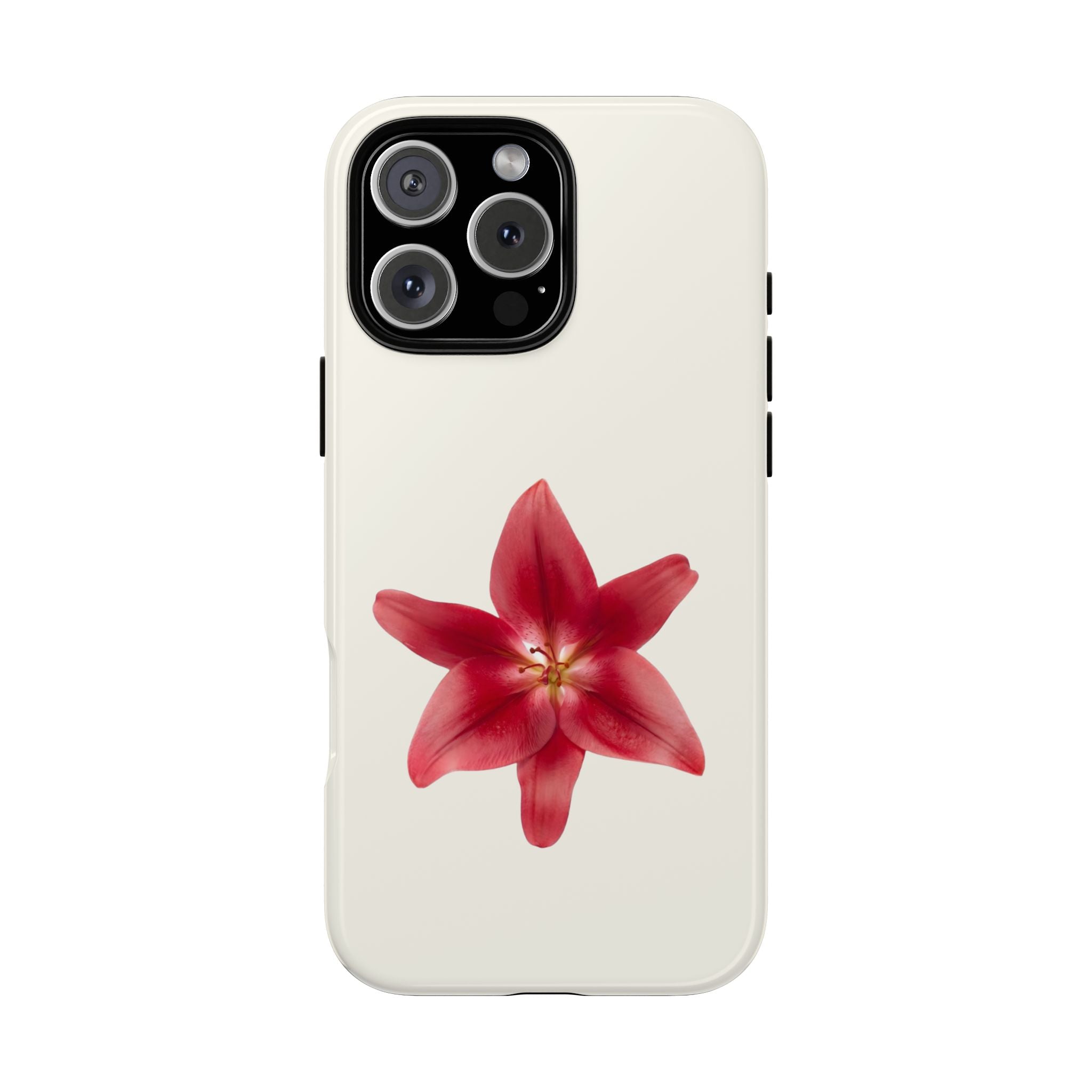 Red Star Lily floral Phone Case