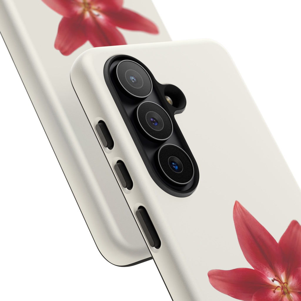 Red Lily Floral Phone Case