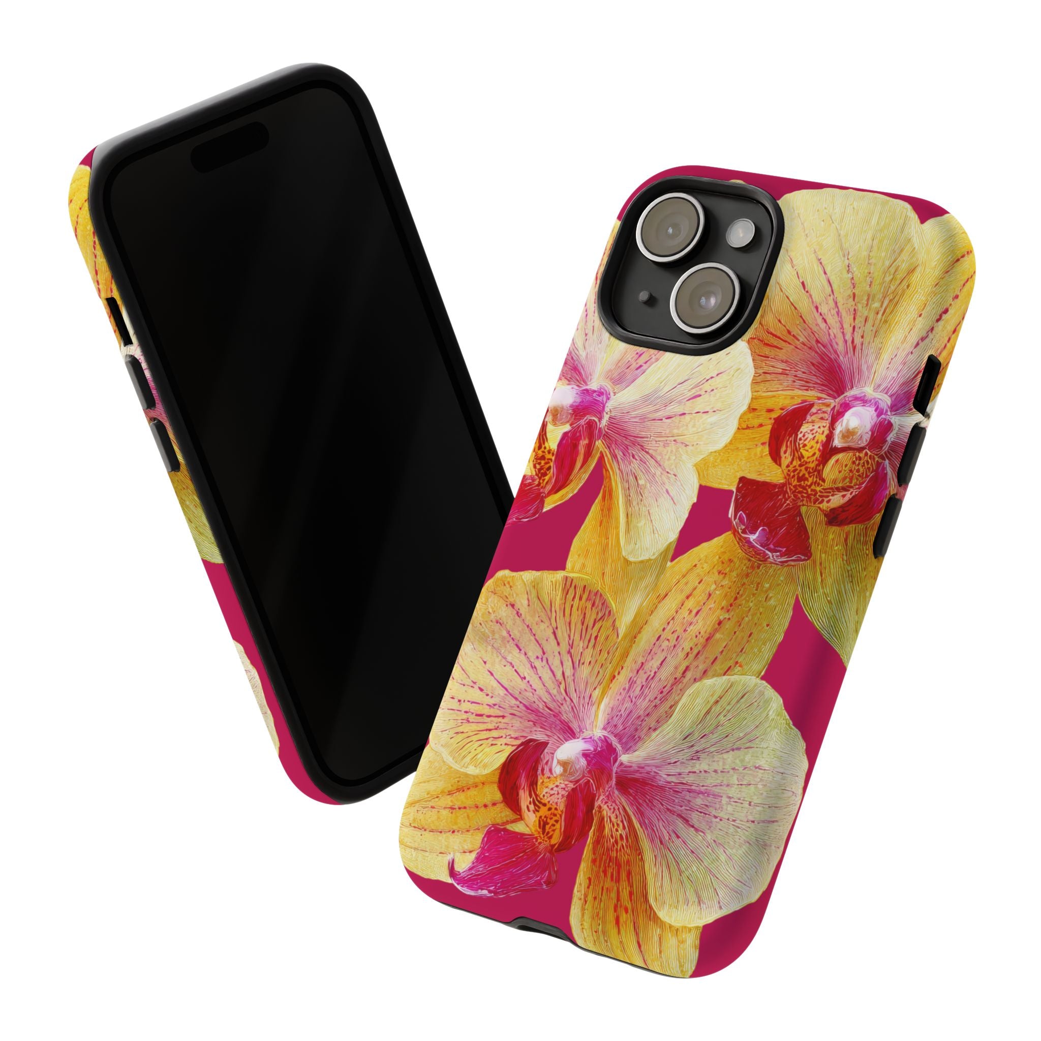 Yellow Pink Orchid Phone Case