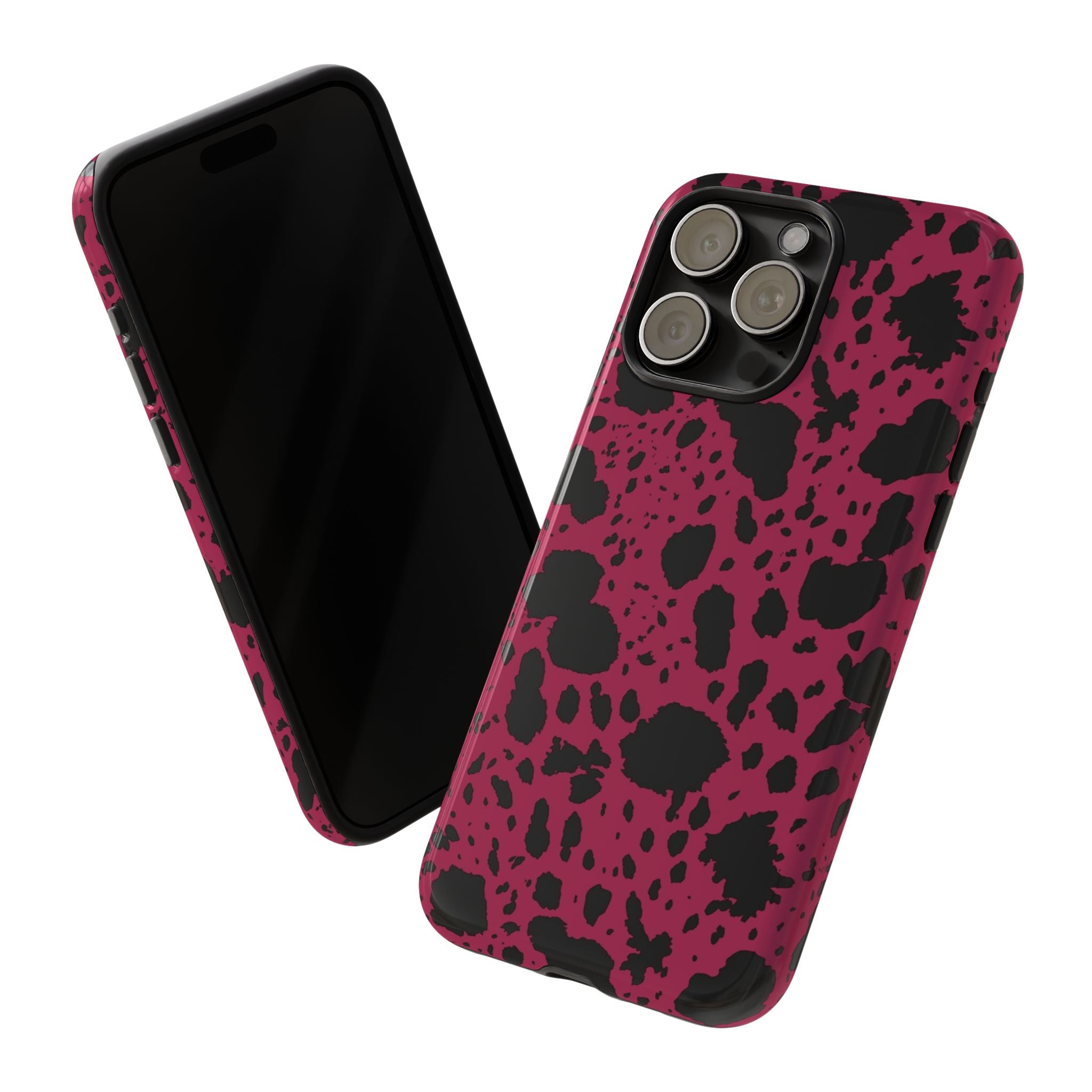 Pink Black Cow Print Phone Case m