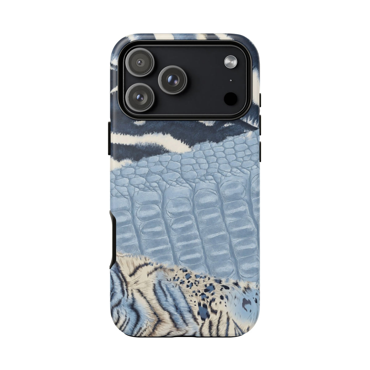 Blue Animal Print Phone Case