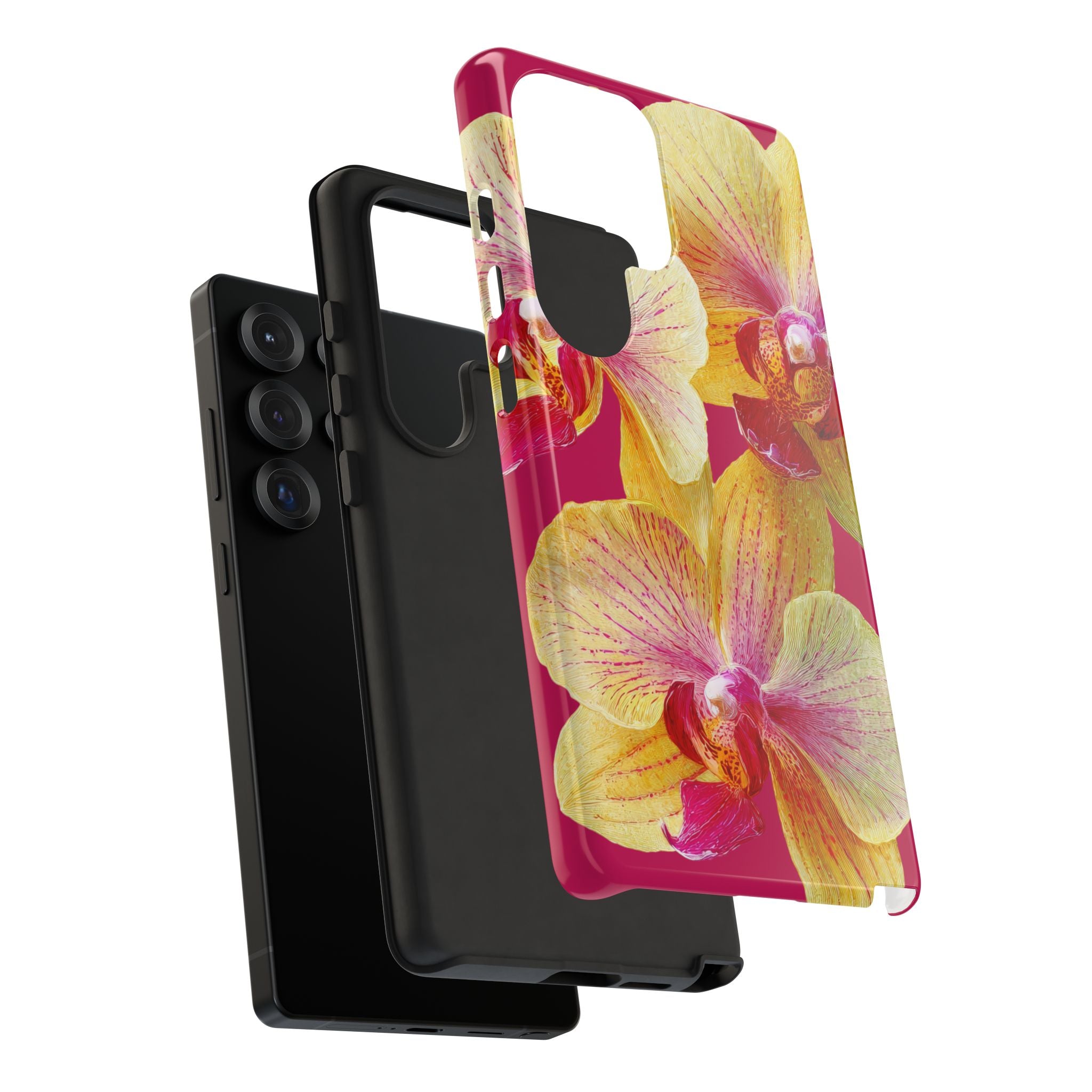 Yellow Pink Orchid Phone Case