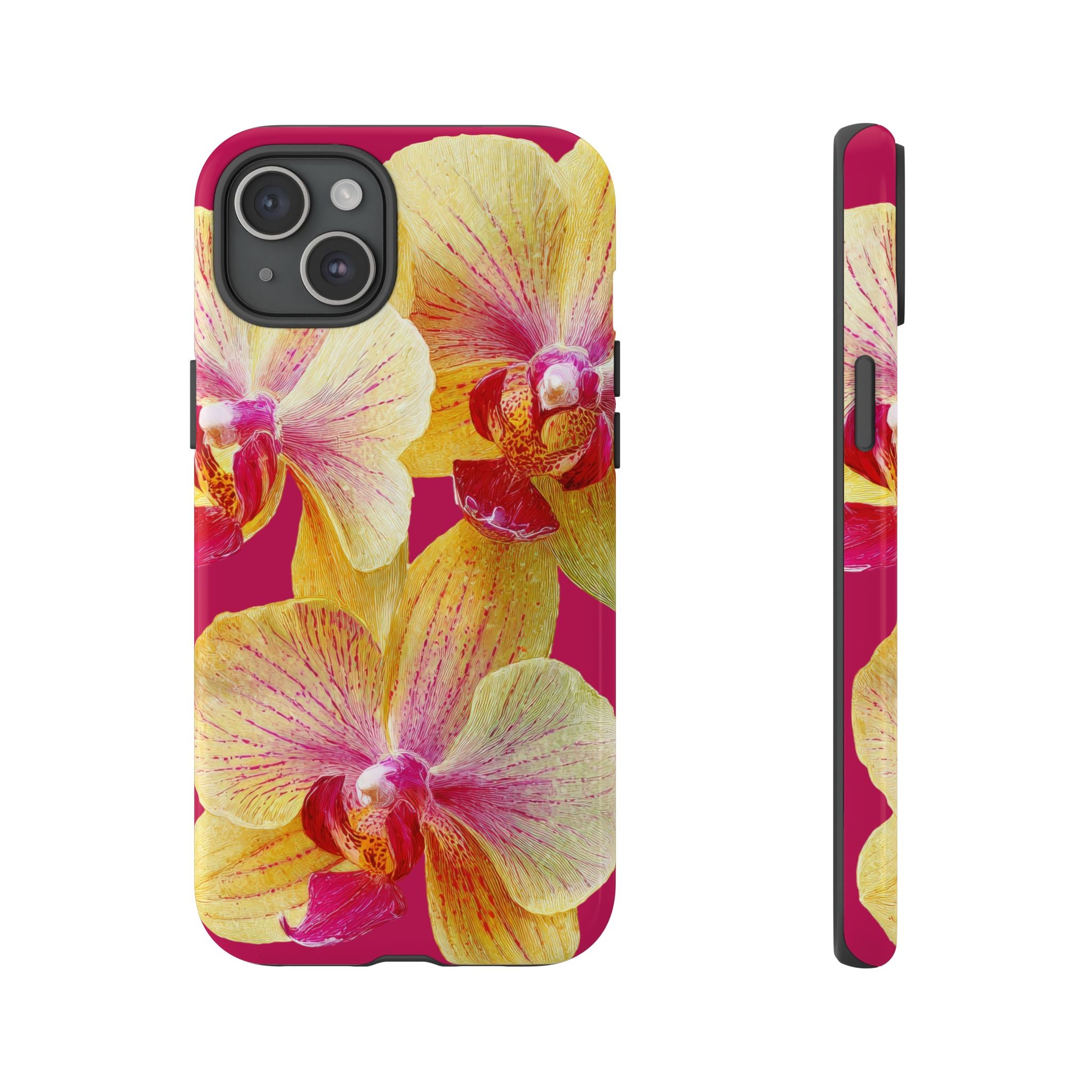 Yellow Pink Orchid Phone Case