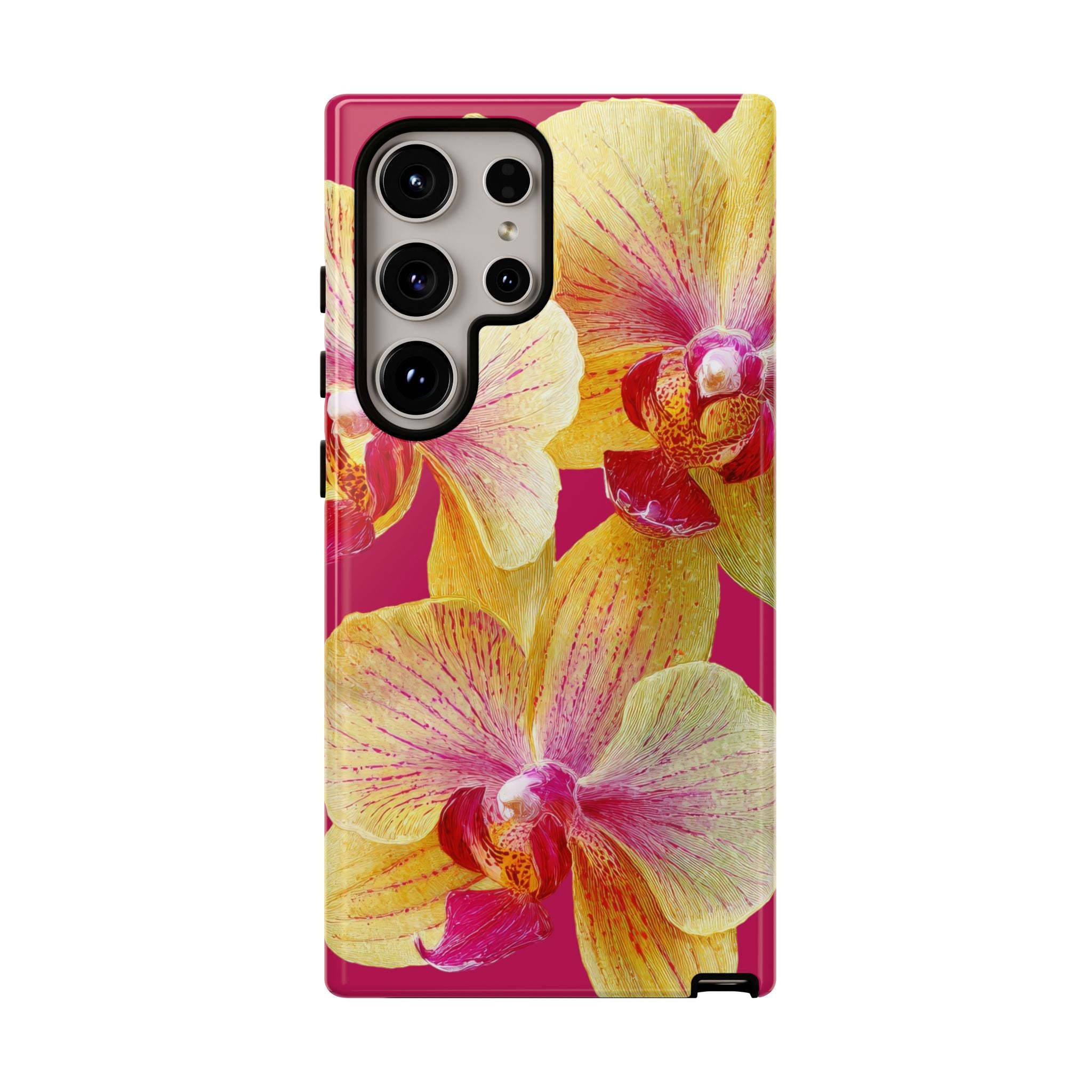 Yellow Pink Orchid Phone Case