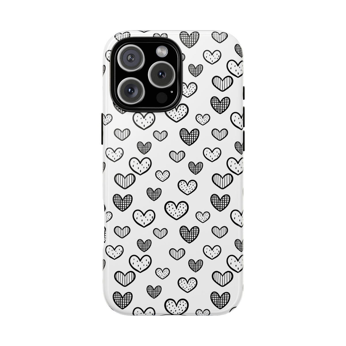 Black & White Hearts Phone Case
