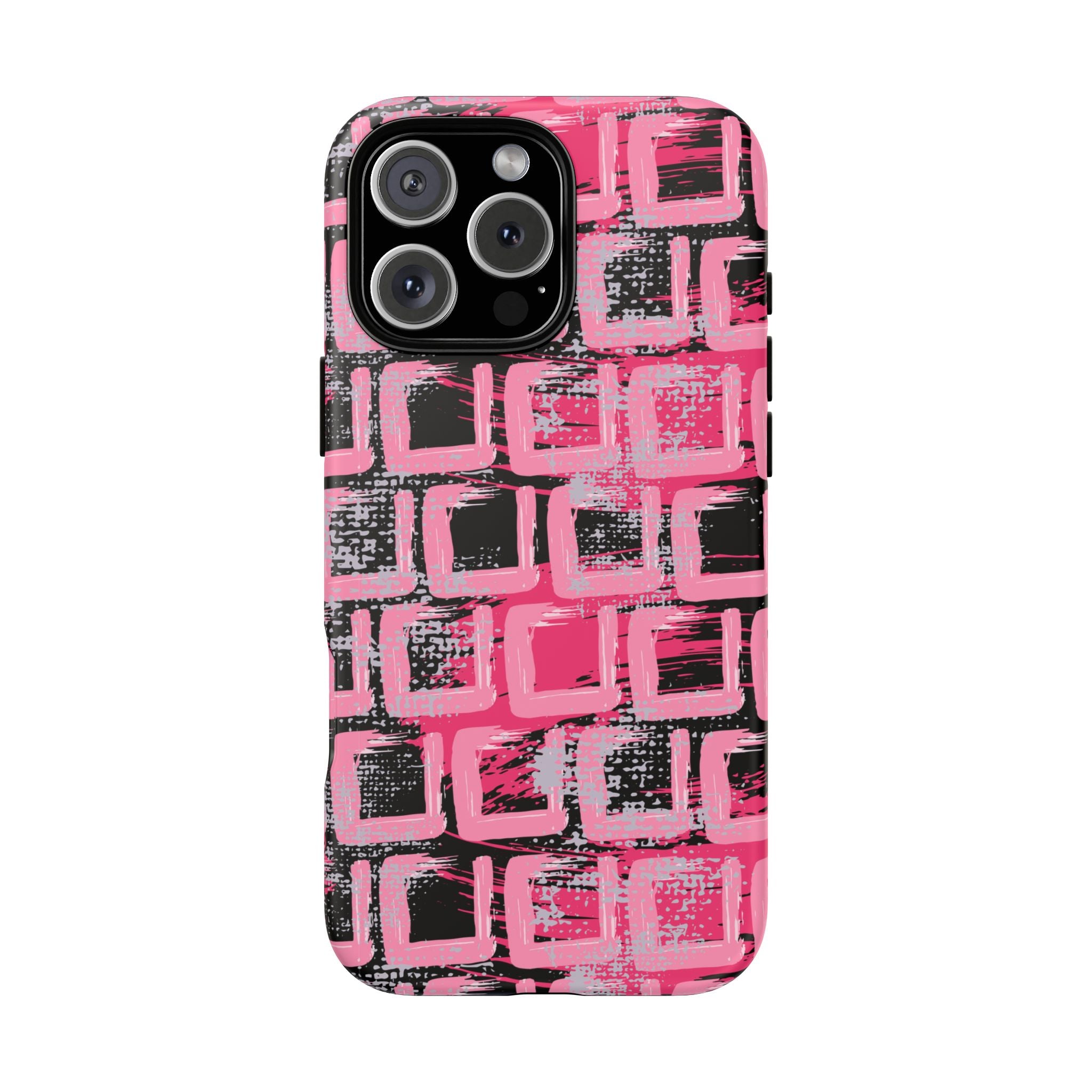Pink Grid Phone Case