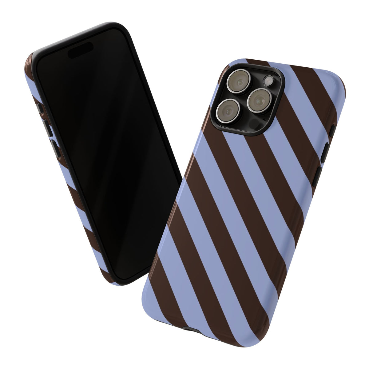 Blue and Black Striped Phone Case