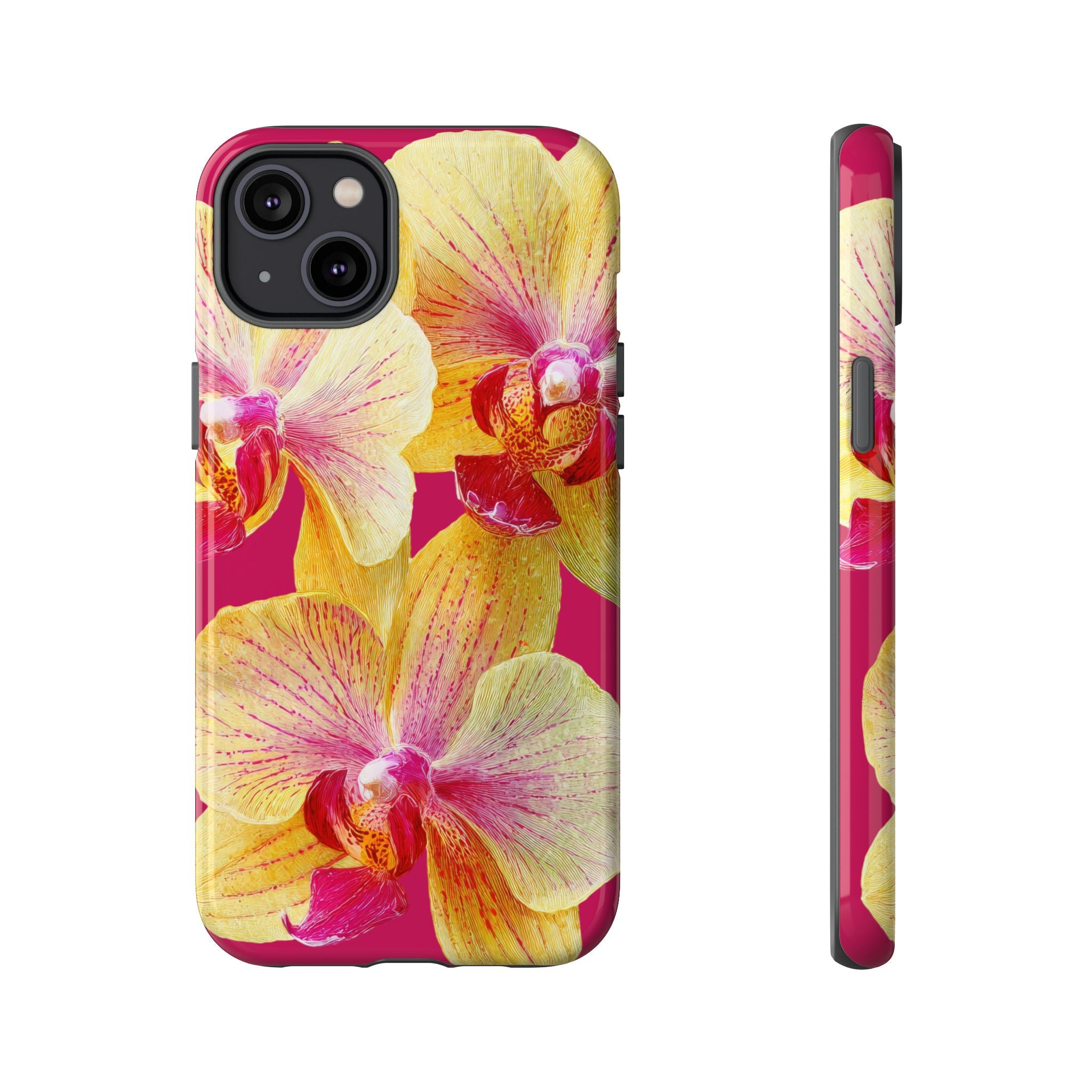 Yellow Pink Orchid Phone Case