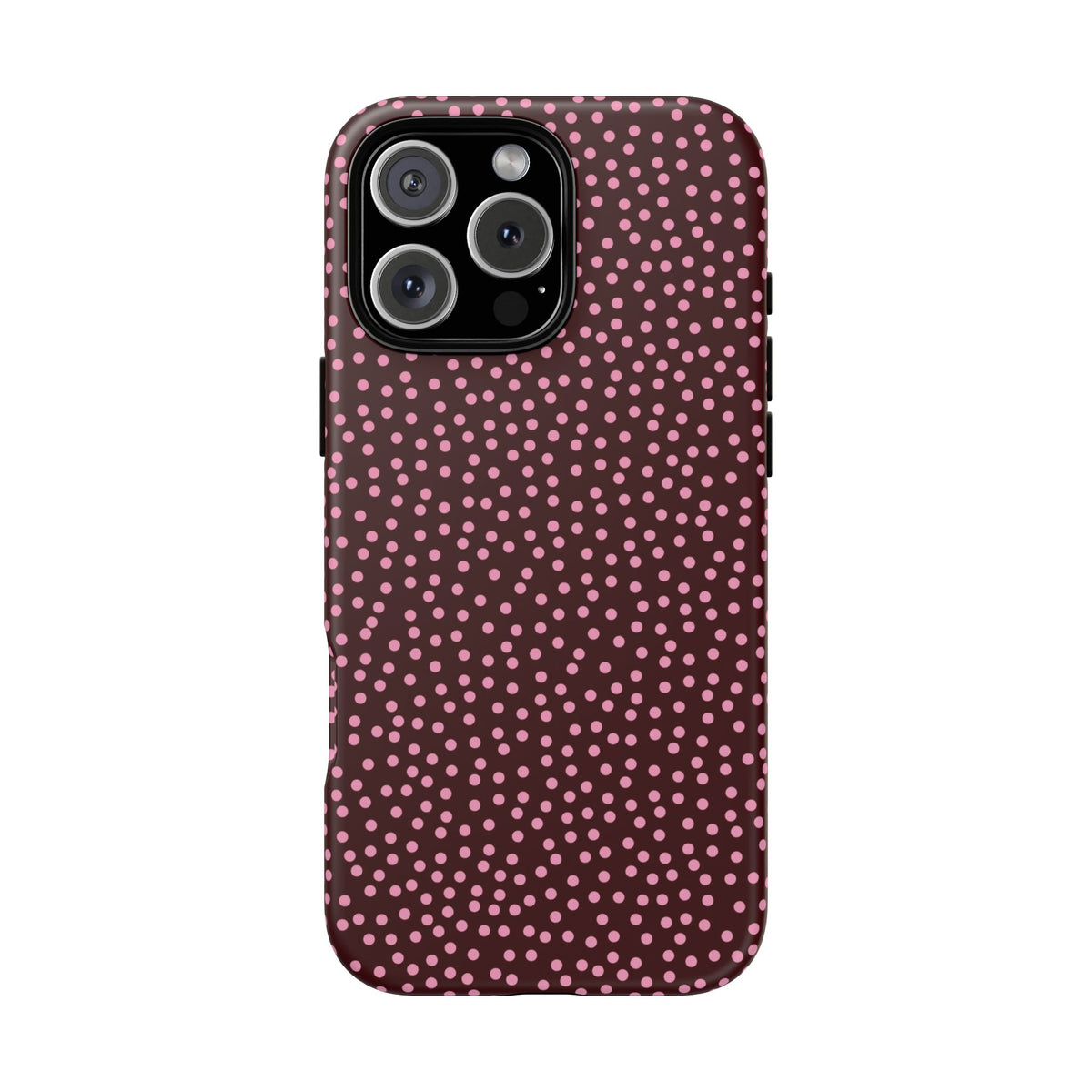 Burgundy Confetti Dot Tough Phone Case