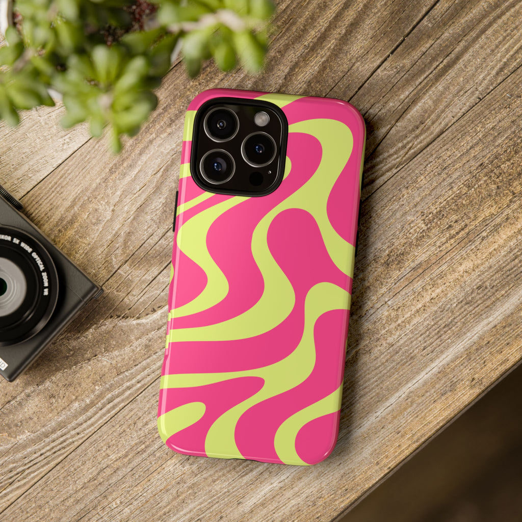 Pink & Yellow Wavy Phone Case