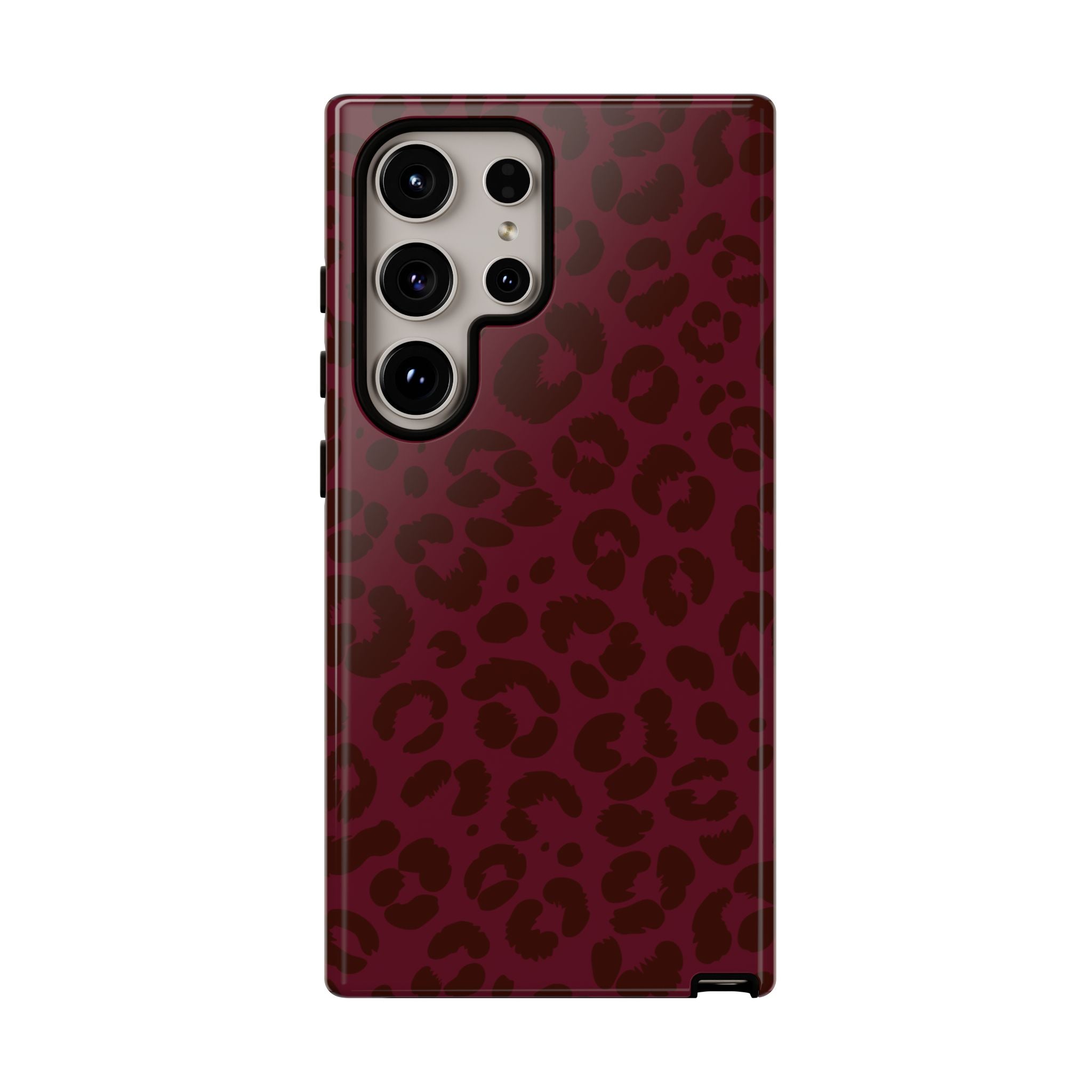 Burgundy Leopard Phone Case