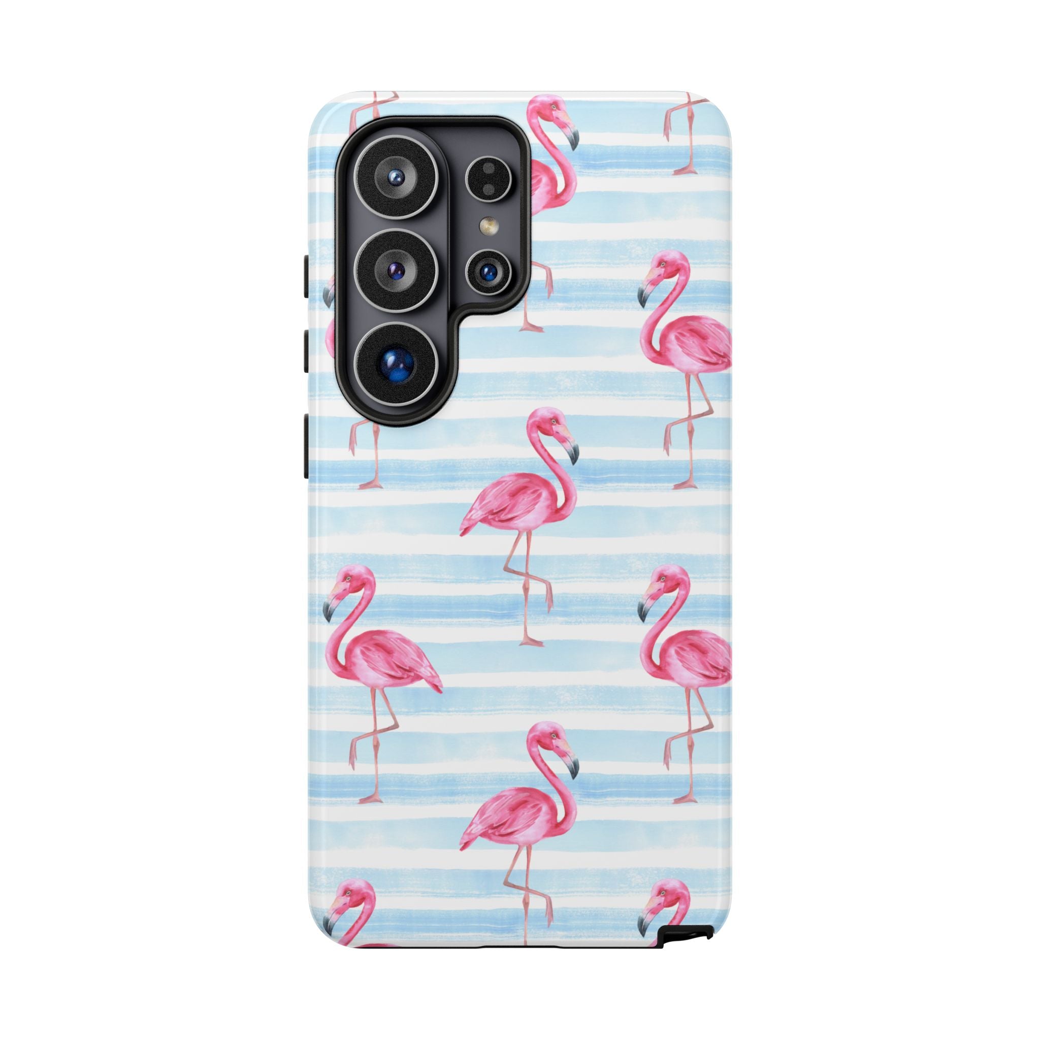 Pink Flamingo Stripe Phone Case