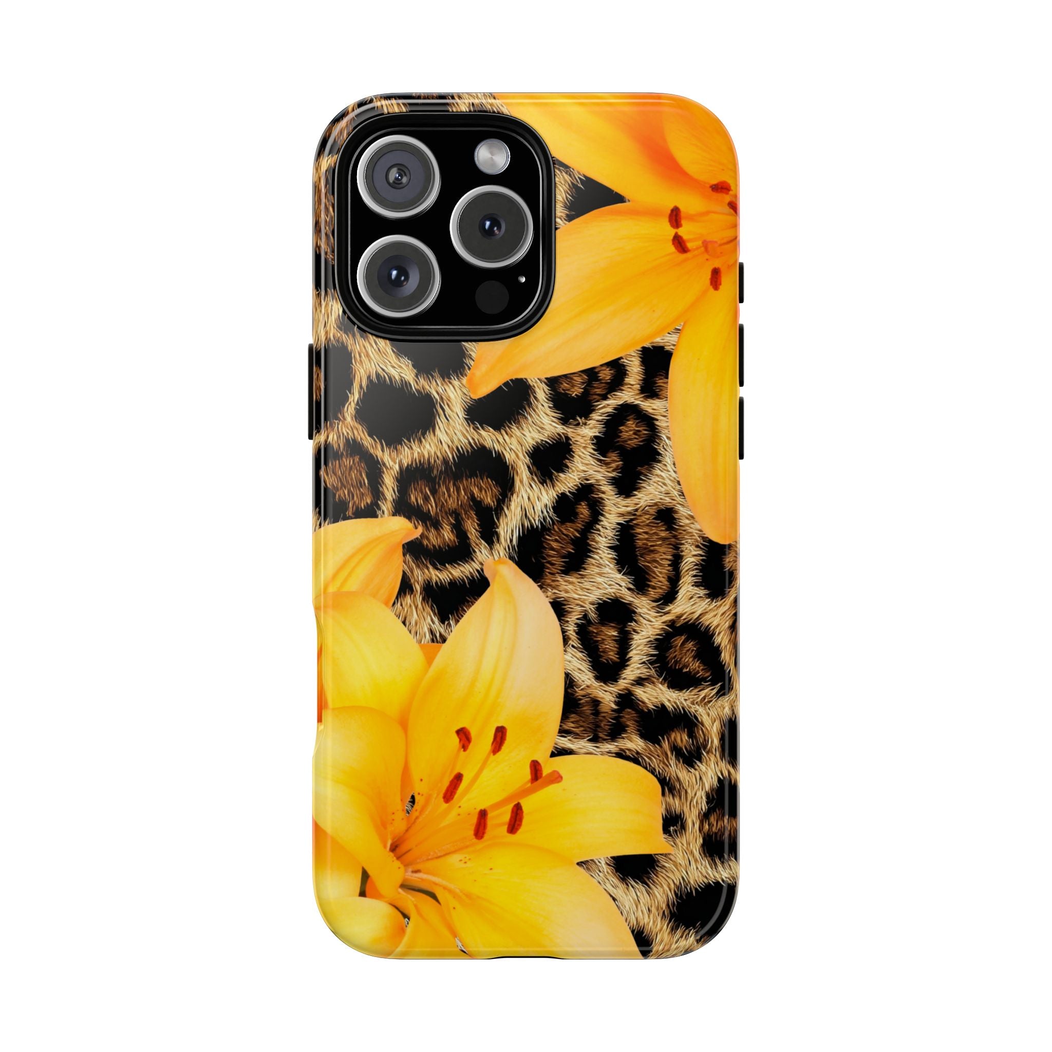 Yellow Lily & Leopard Pint Phone Case