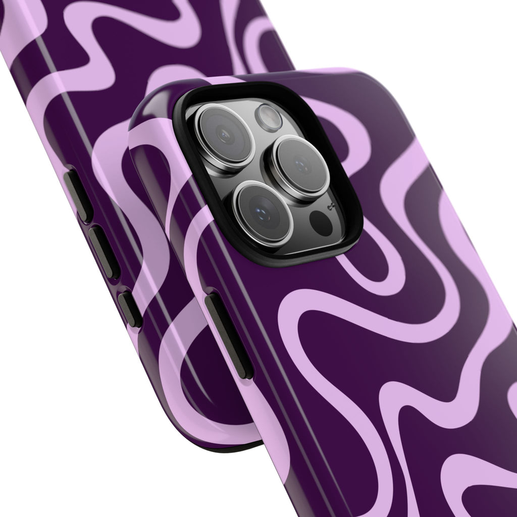 Purple Retro Wavy Phone Case