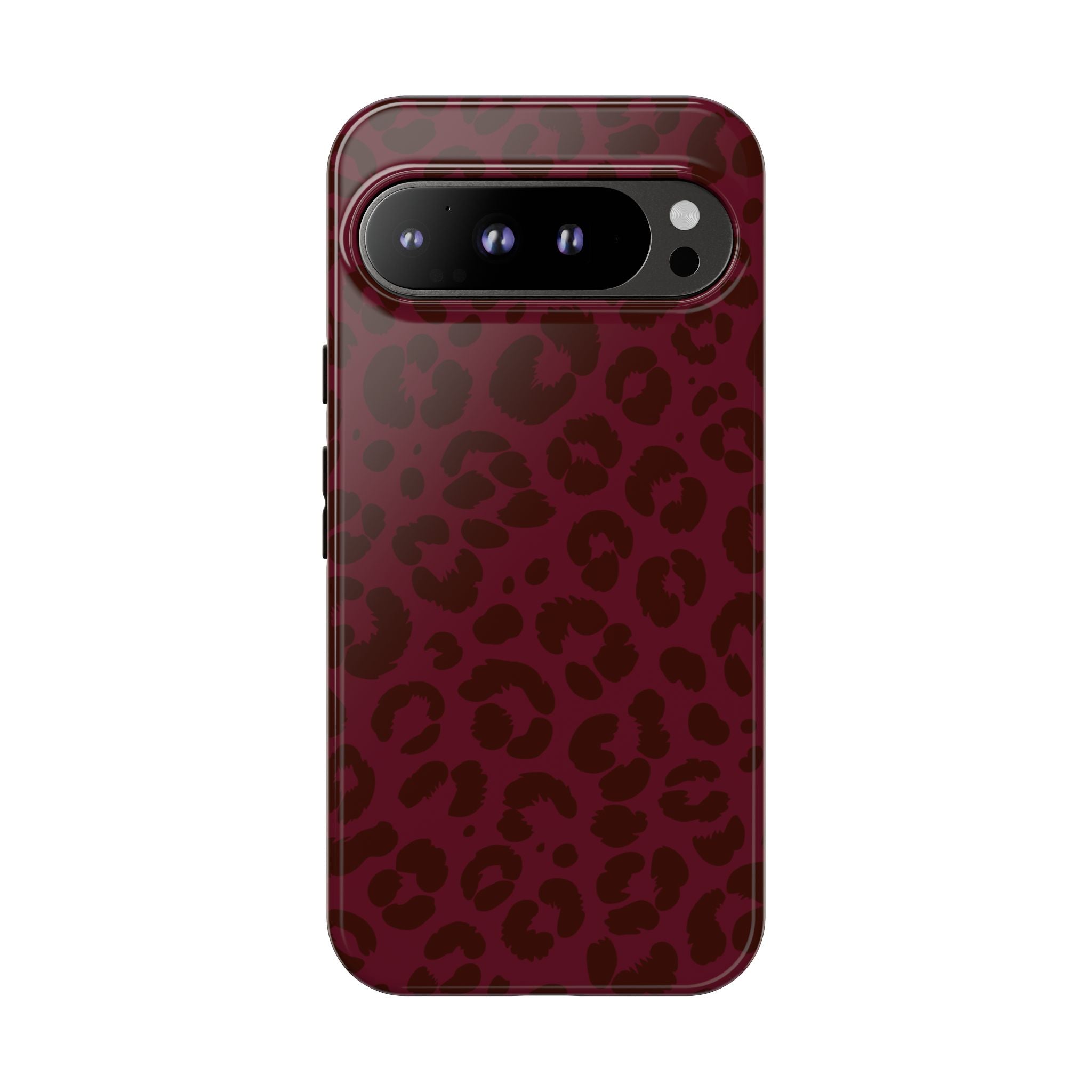 Burgundy Leopard Print Phone Case