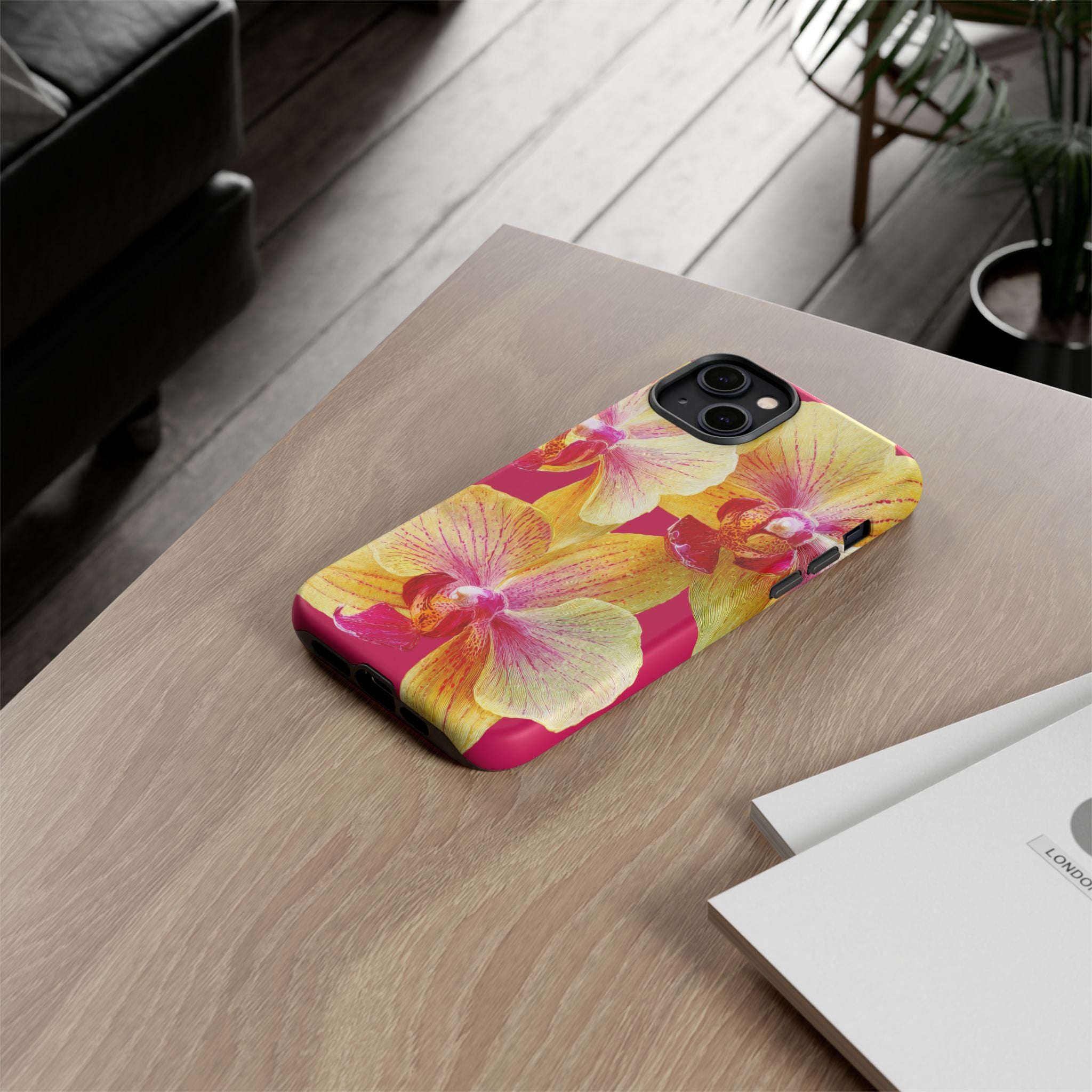 Yellow Pink Orchid Phone Case
