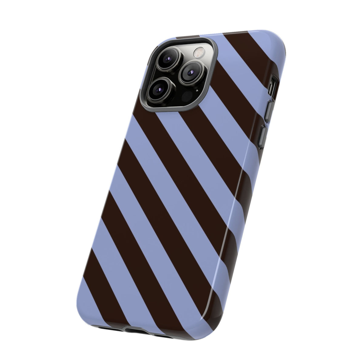 Blue and Black Striped Phone Case