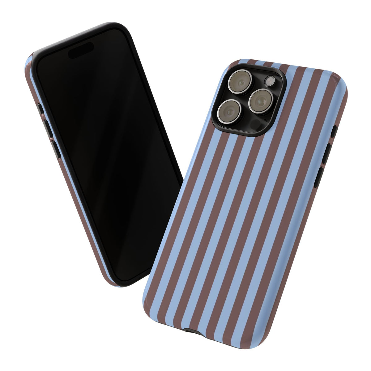 Blue & Brown Stripe Phone Case