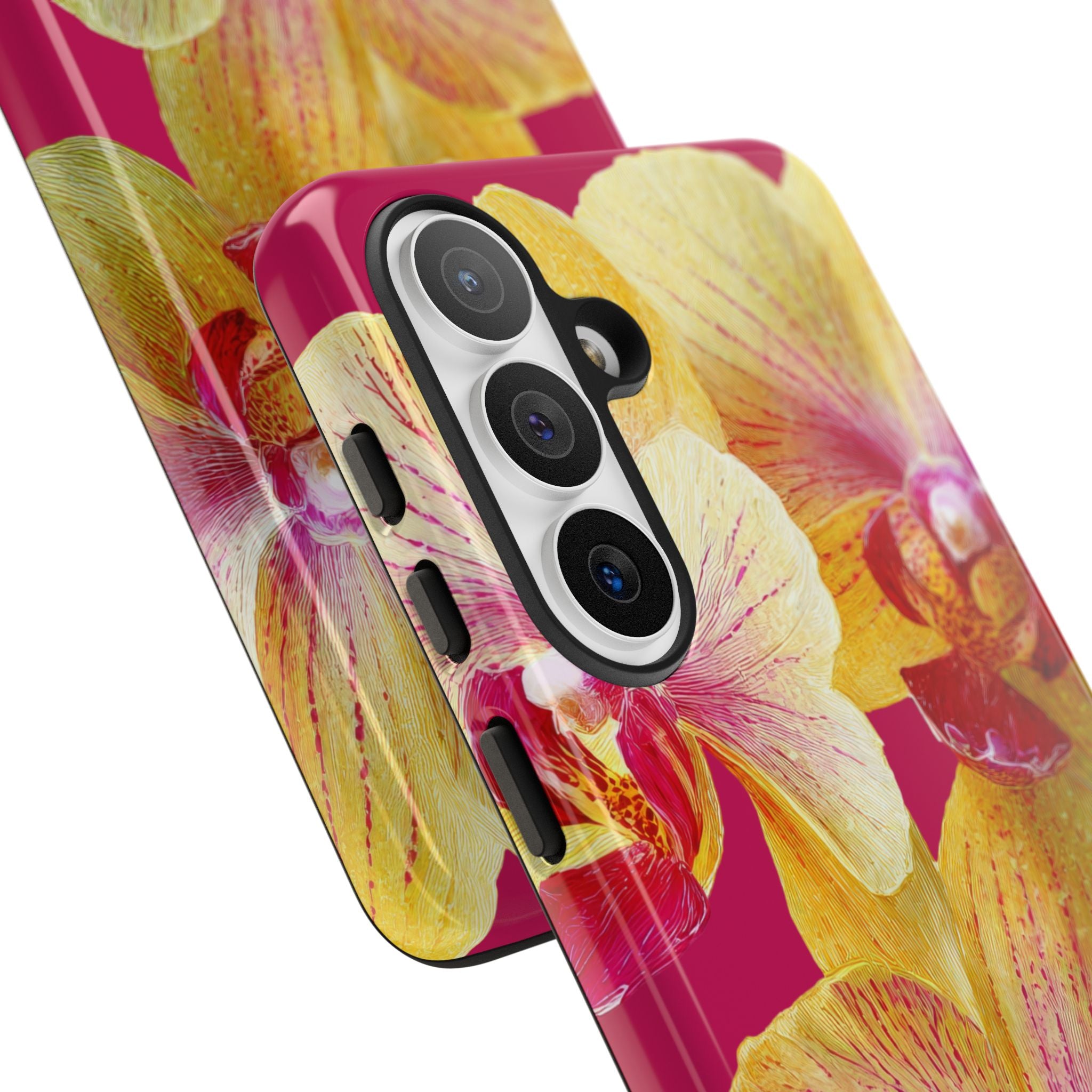 Yellow Pink Orchid Phone Case