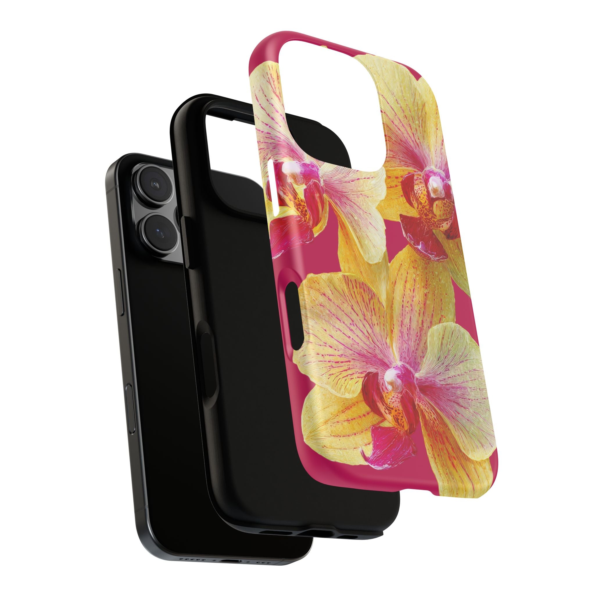 Yellow Pink Orchid Phone Case