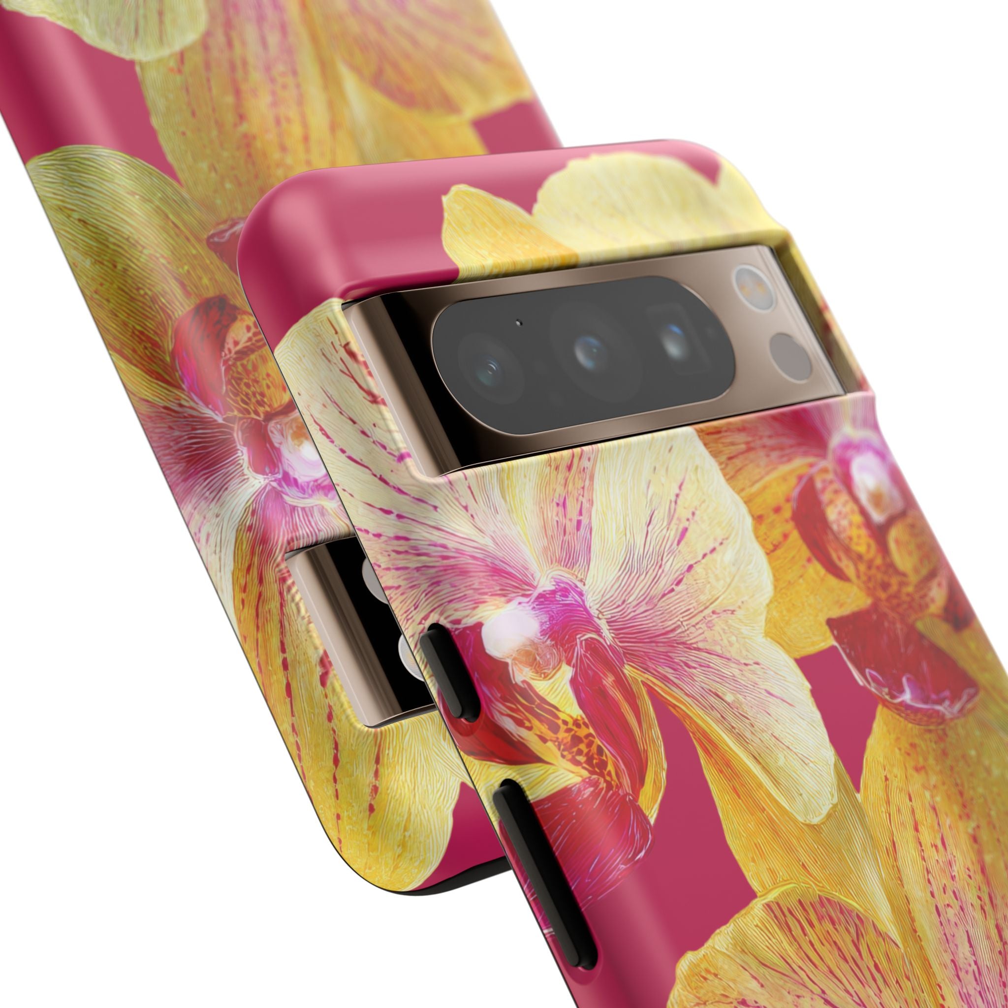 Yellow Pink Orchid Phone Case