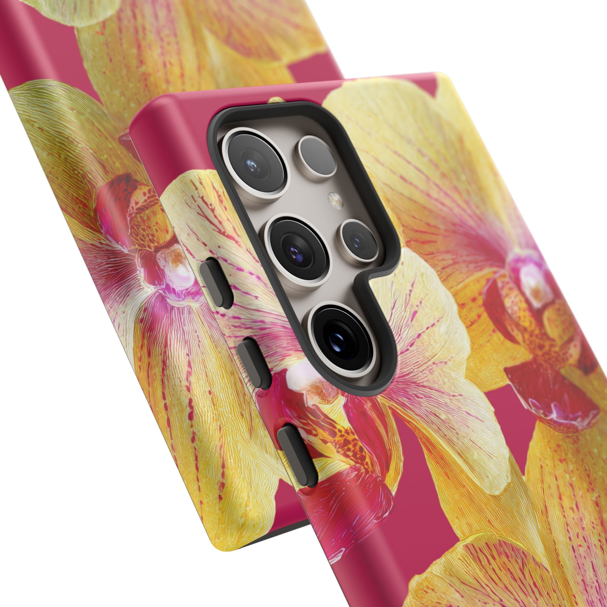 Yellow Pink Orchid Phone Case