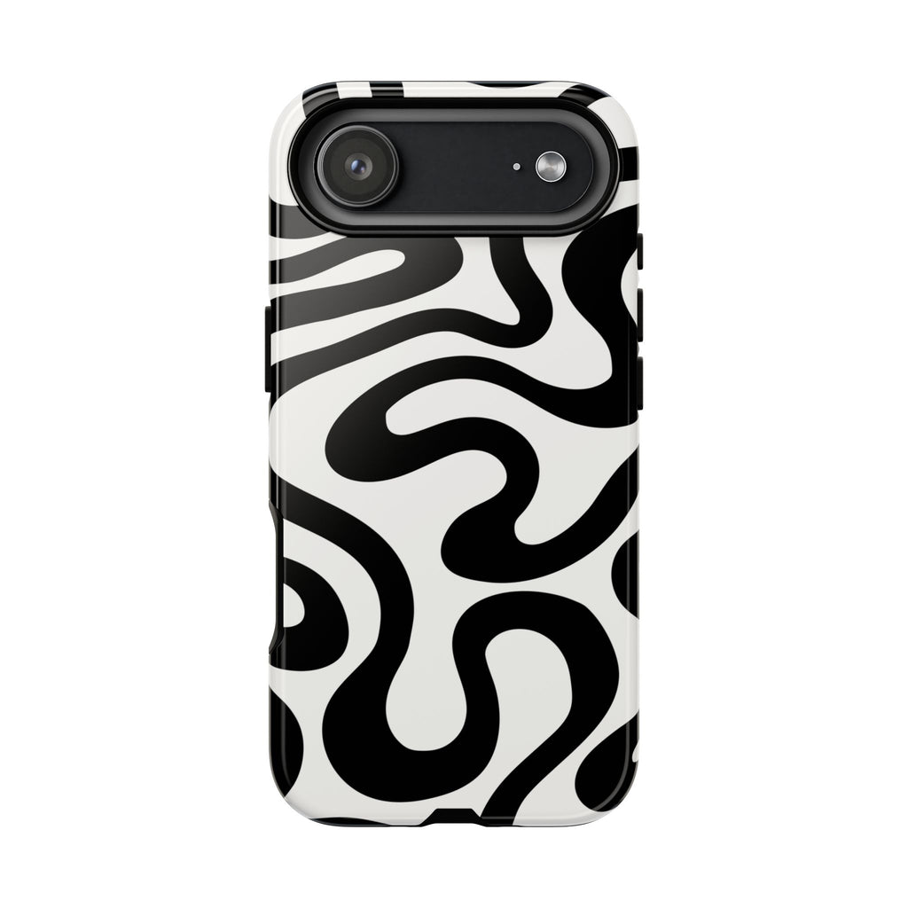 Black White Swirl Phone Case